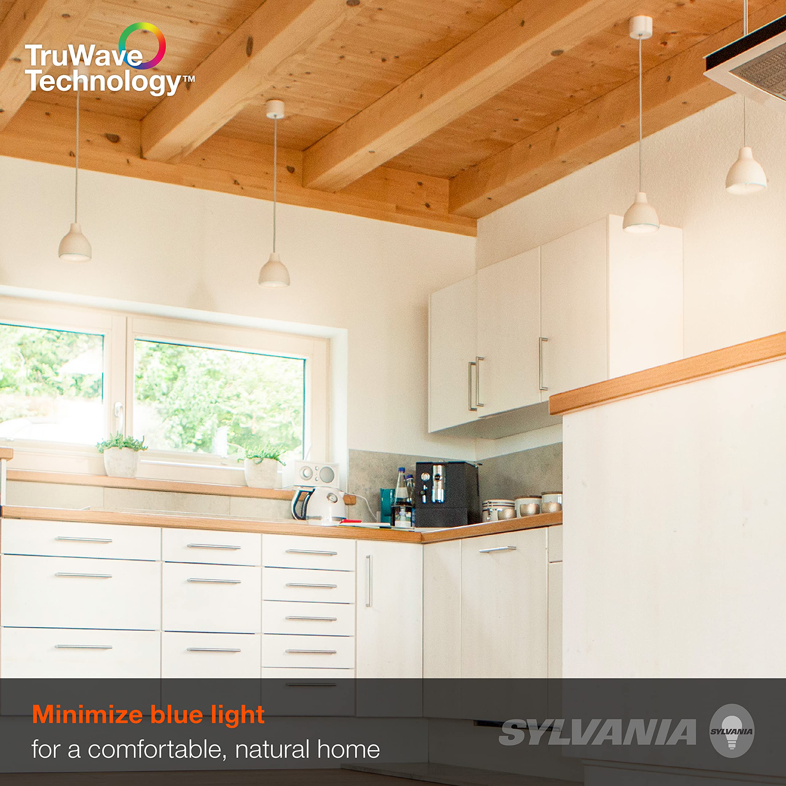 Sylvania Led Truwave Natural Series A19 Light Bulb, 60W Equivalent, Efficient 8W, Dimmable, Medium Base, 800 Lumens, Clear, 2700