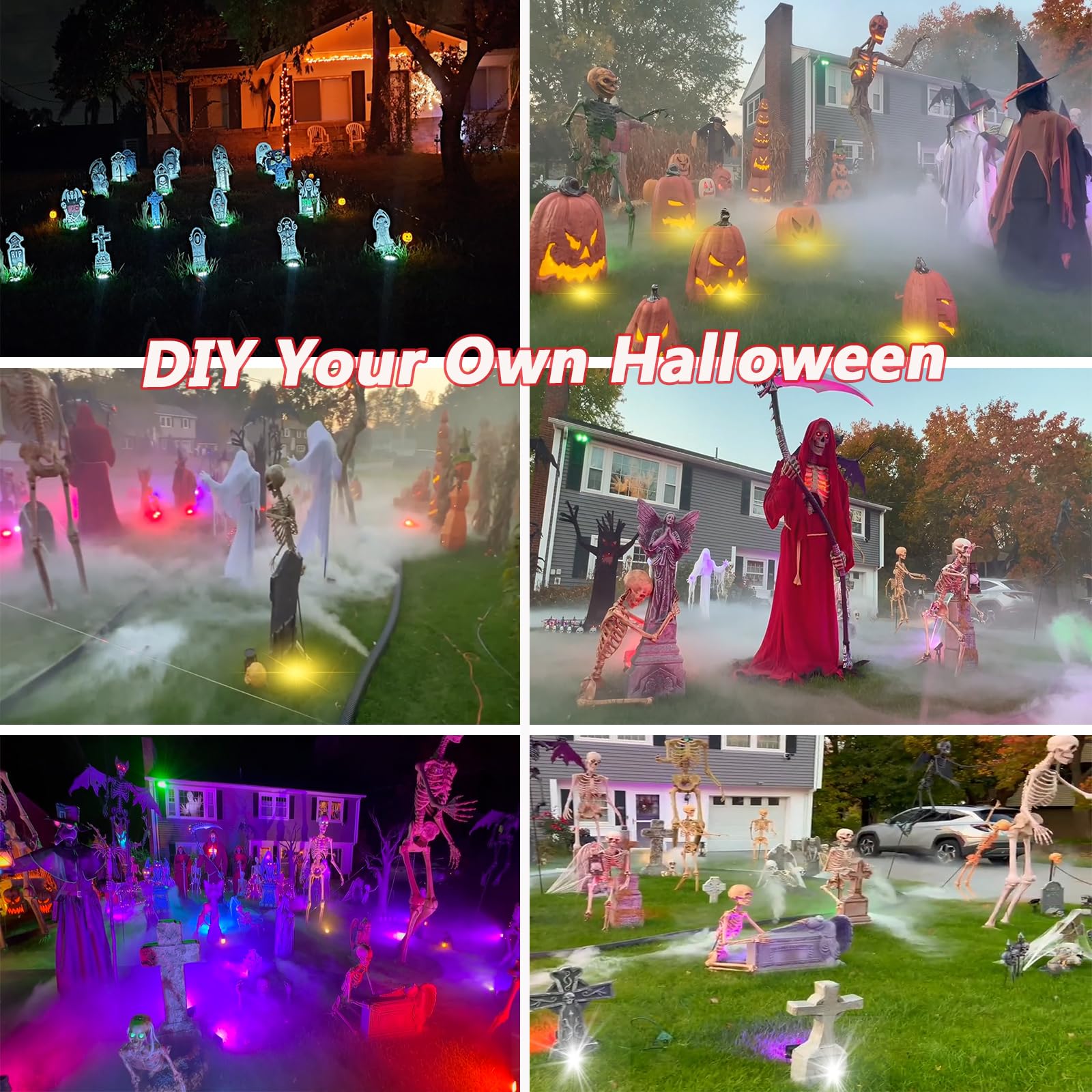 Yakalla Solar Lights Outdoor,12 Pack Solar Garden Lights for Pathway,Yard,Deck,Lawn,Patio,Walkway,Driveway,Step(Multi-Color)