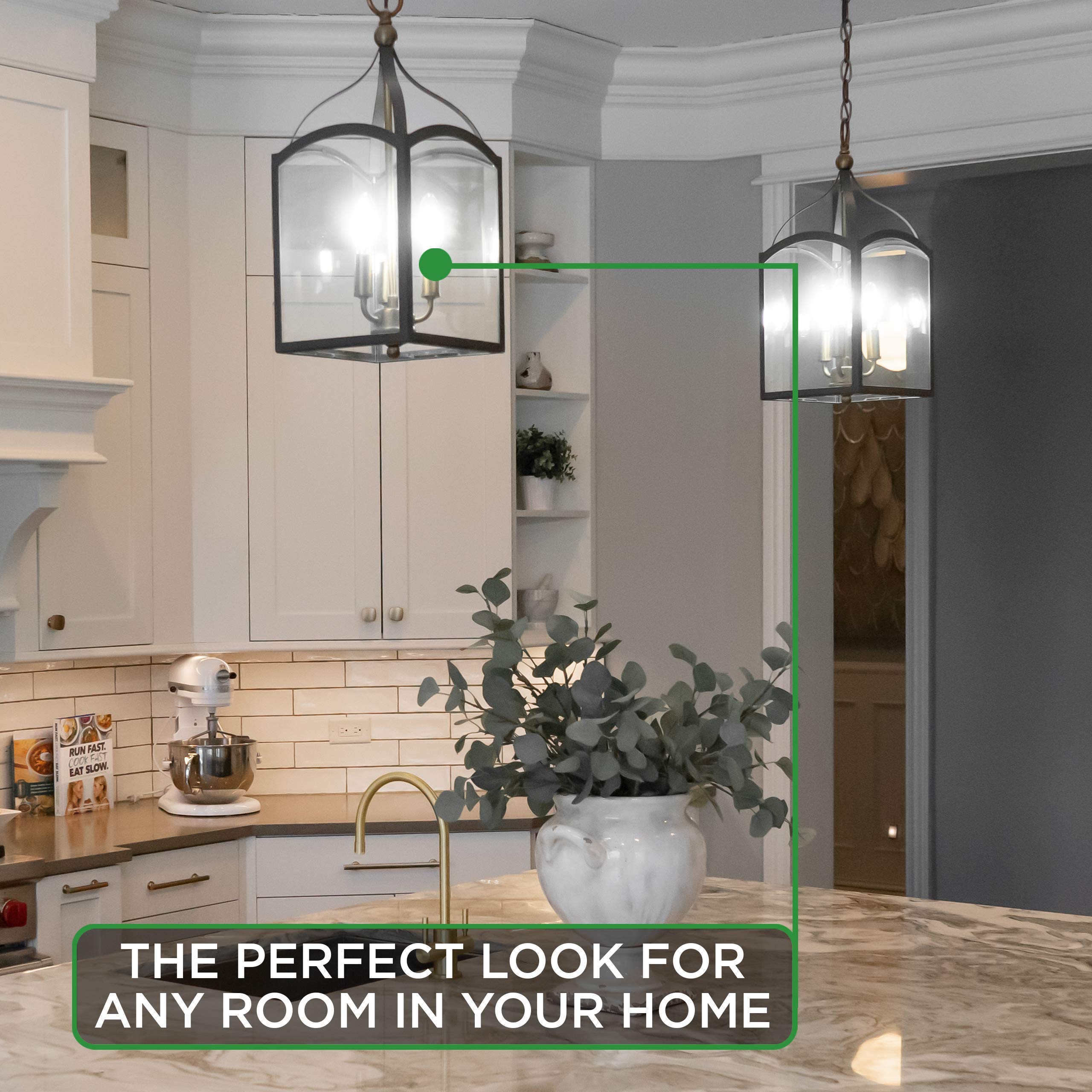 HUDSON BULB CO. Dimmable E12 LED Candelabra Bulb Set 4W 5000K Daylight White Pack of 12