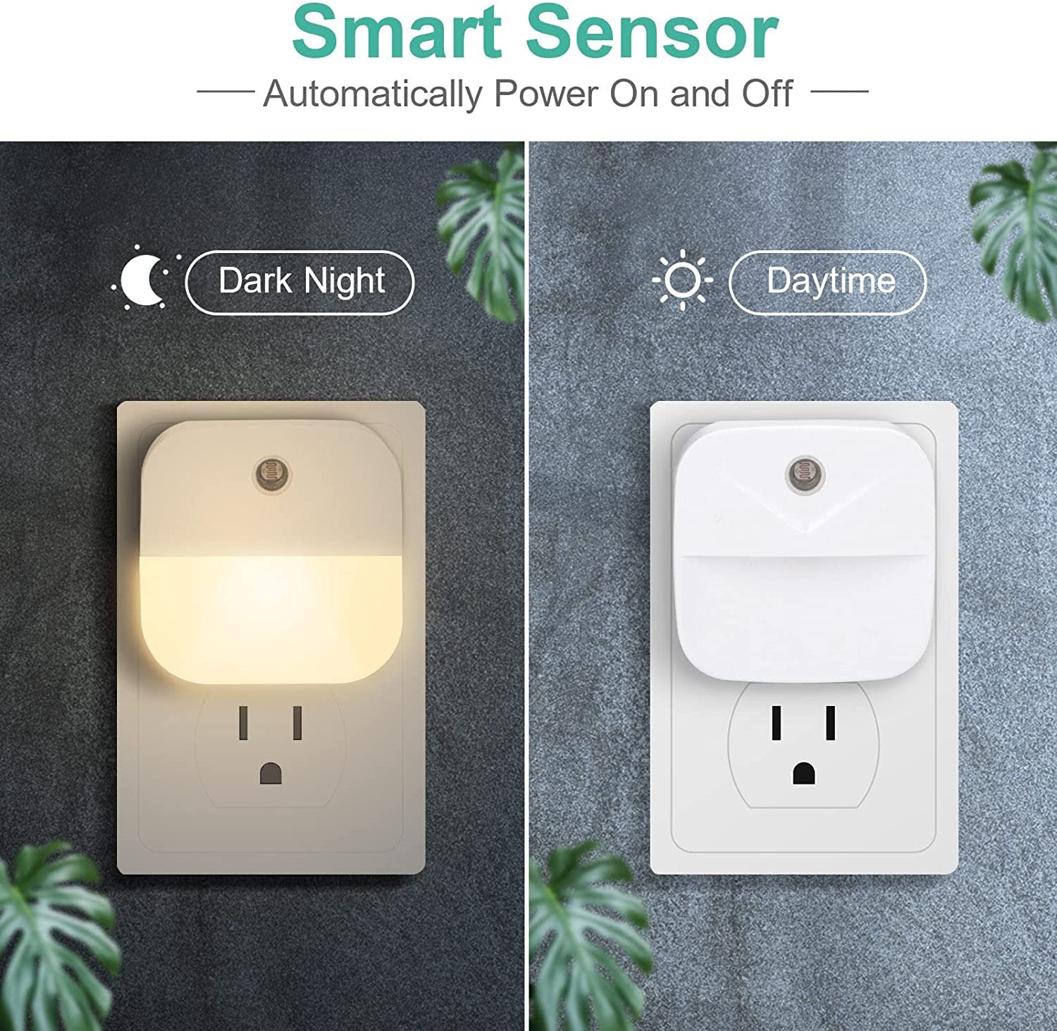 6 Pack Night Light Plug In, Led Nightlights Smart Dusk To Dawn Sensor, Plug Into Wall Nightlights Suitable For Bedroom, Bathroom
