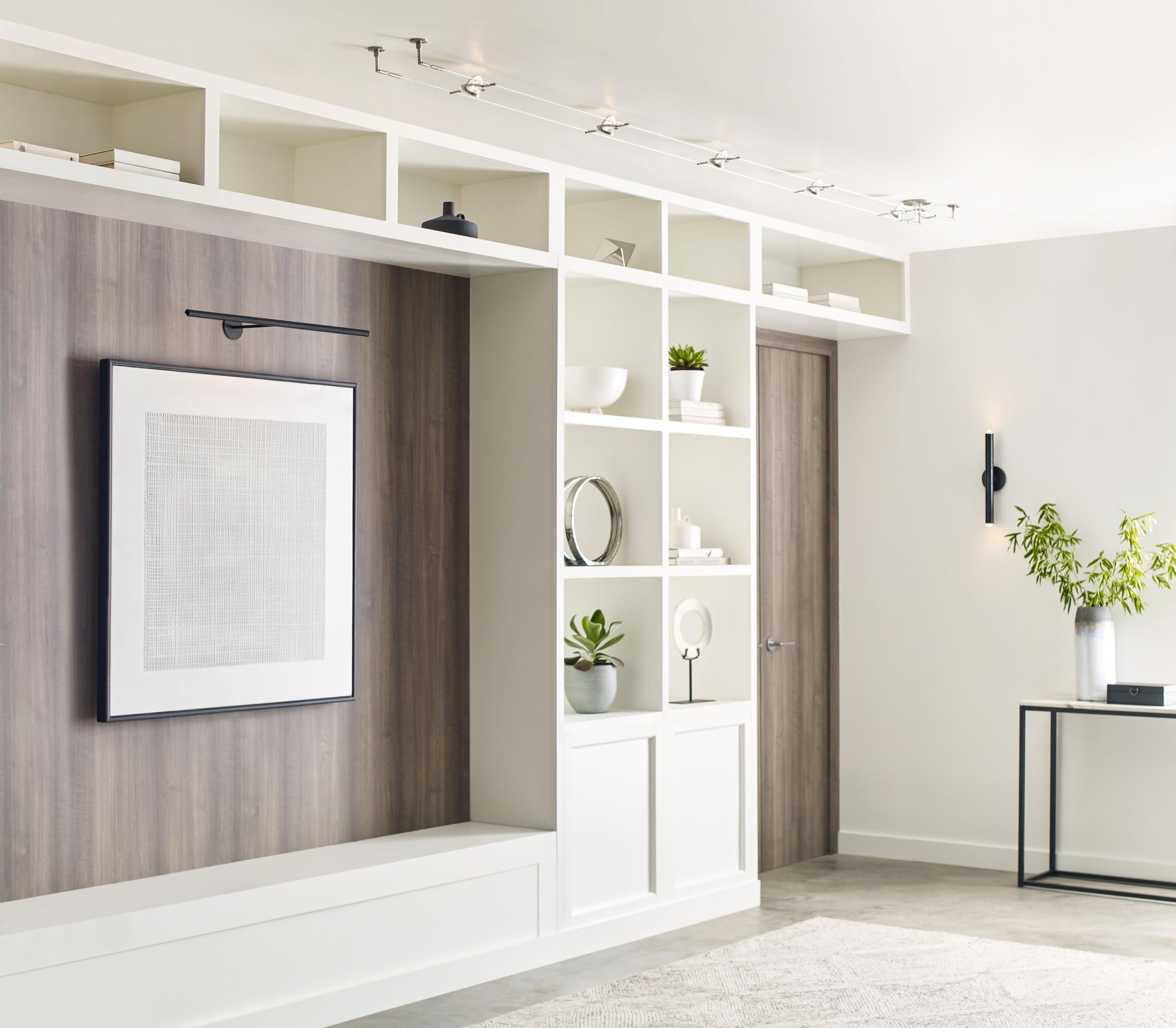 Tiella 800Cbl5Pn-Led, Accent Electronic Low Volt Surface Track Lighting Kits, Led Compatible, Nickel