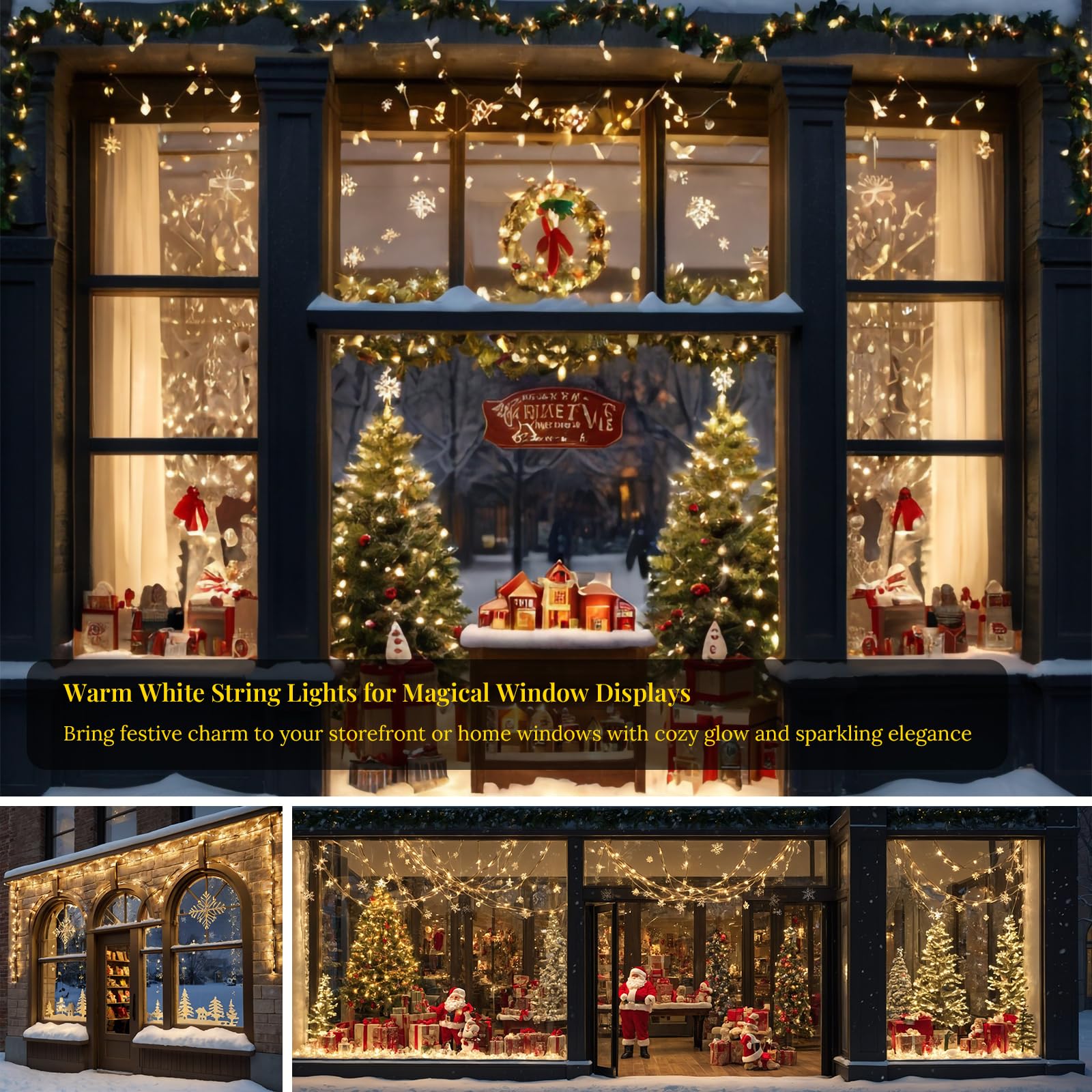 Etinga 100 Led String Lights 33Ft Warm White  Plug In Fairy Lights With 8 Lighting Modes  Indoor Outdoor Christmas Lights For Bedroom Tree Yard Patio Wedding Holiday Decor (Warm White  100 Led 33Ft)