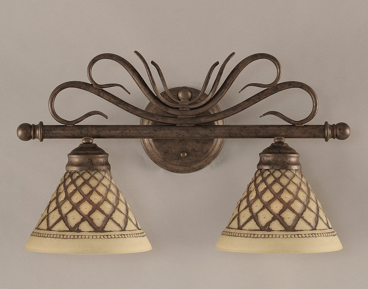 Toltec Lighting Swan 2 Light Bath Bar In Bronze (102-Brz-7185)