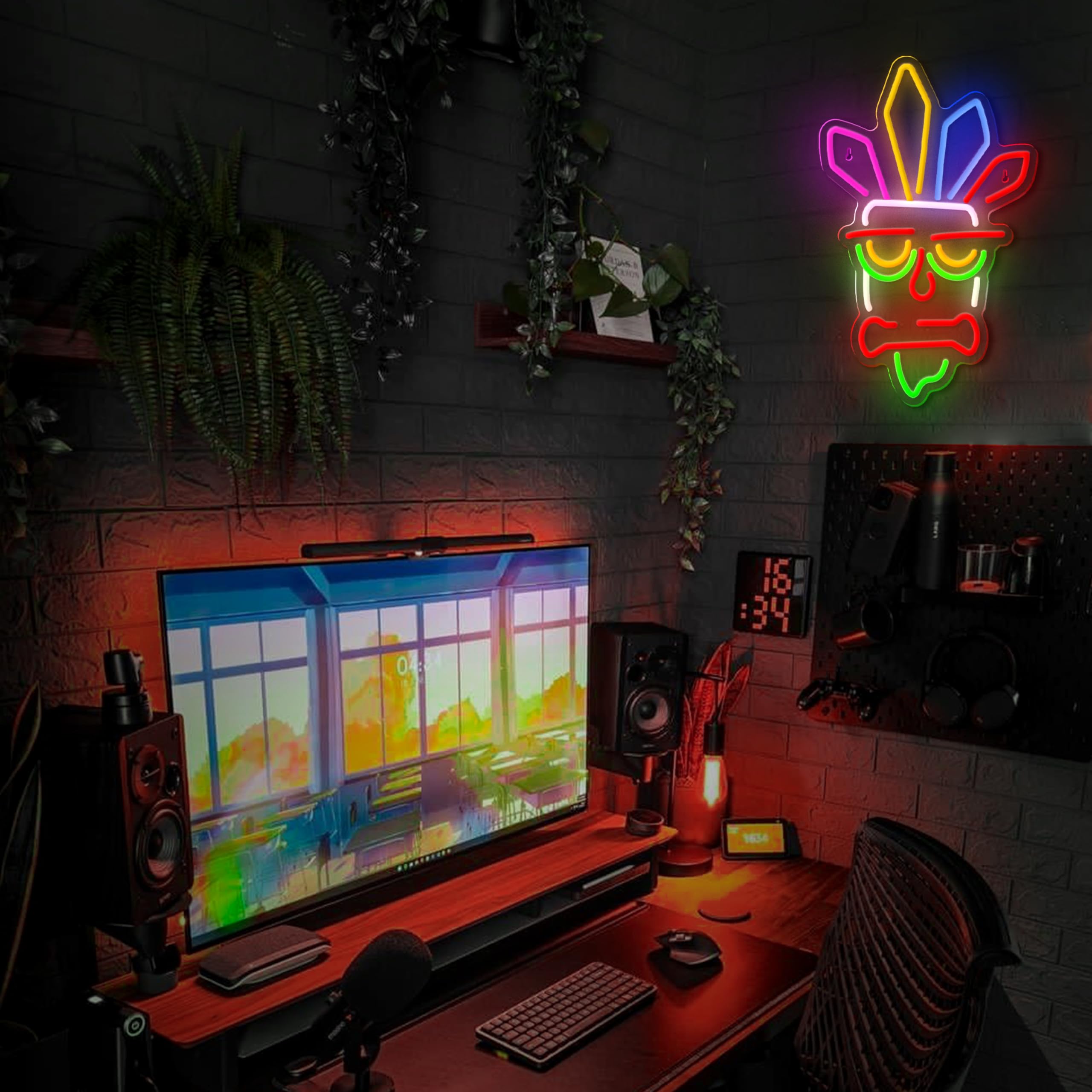 VIKLIU Neon Sign - Dimmable LED Tiki Bar Wall Decor, USB Powered, Acrylic, 15x8.3, Multicolor