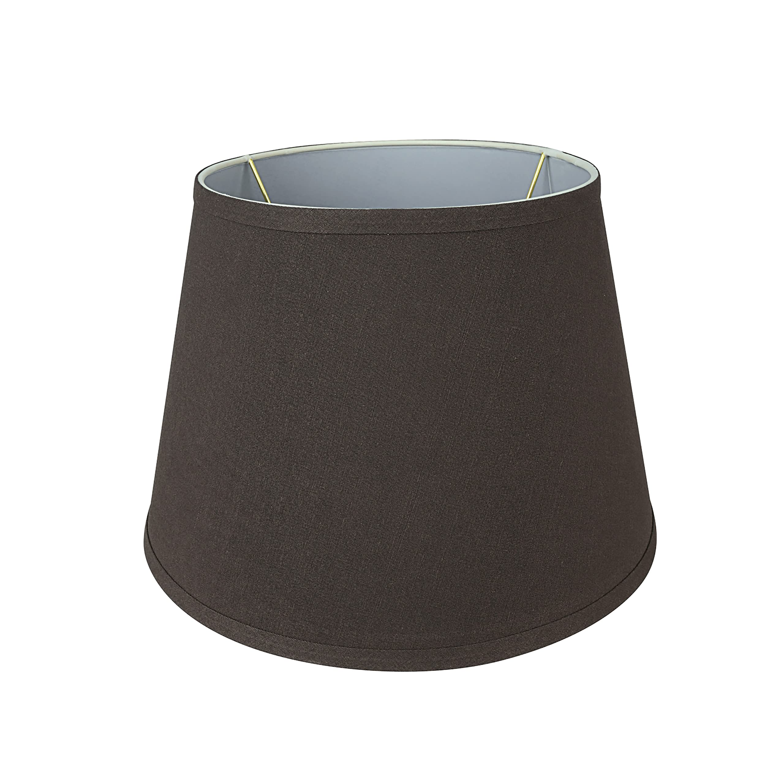 Aspen Creative 58952, Empire Uno Lamp Shade, Dark Brown, 9&quot; Top X 13&quot; Bottom X 9&quot; Slant Height, Slip Uno 33Mm