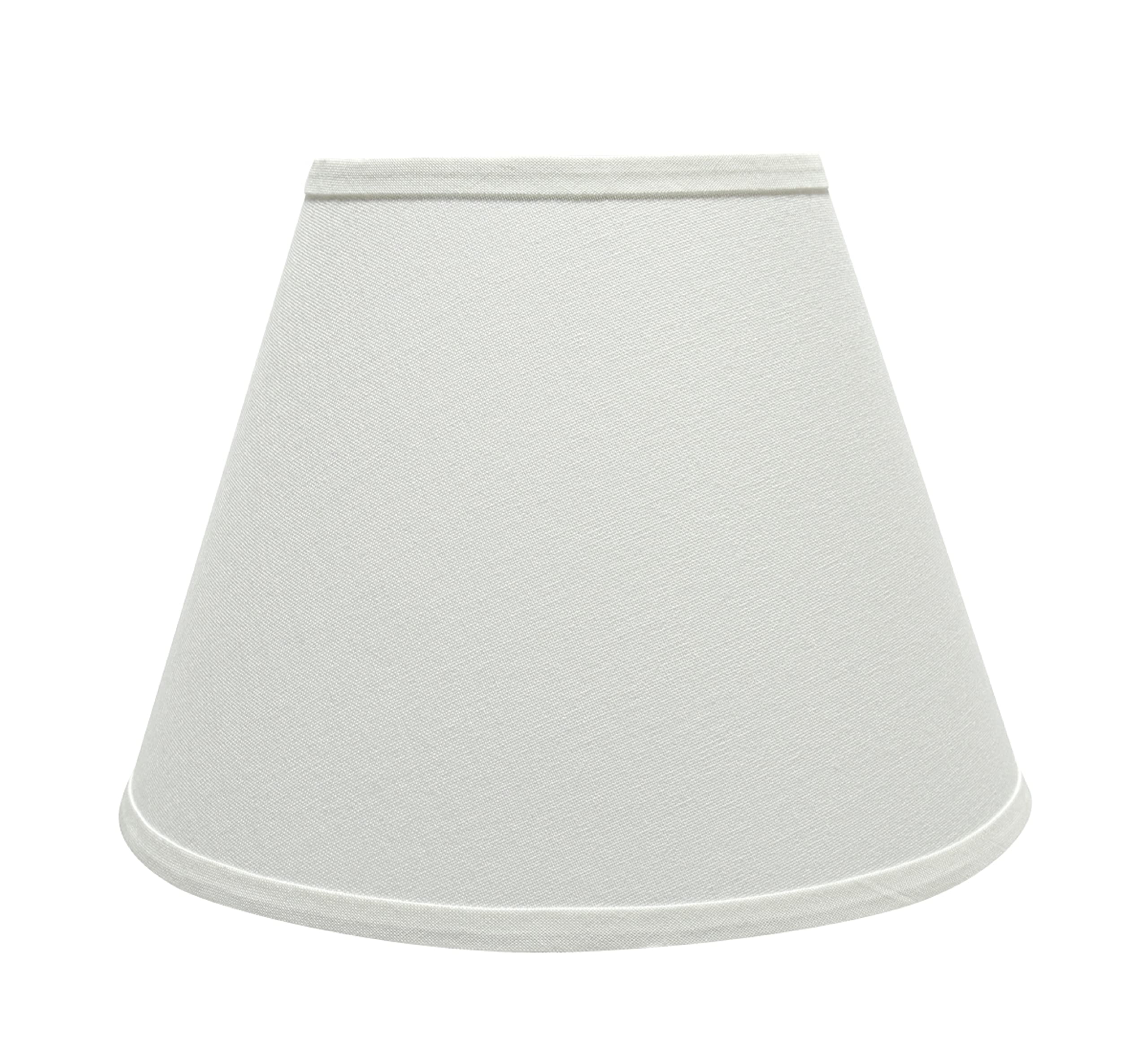 Aspen Creative Empire Shape Lamp Shade, White, 7in Top x 13in Bottom x 9.5in Slant Height, Model 32682