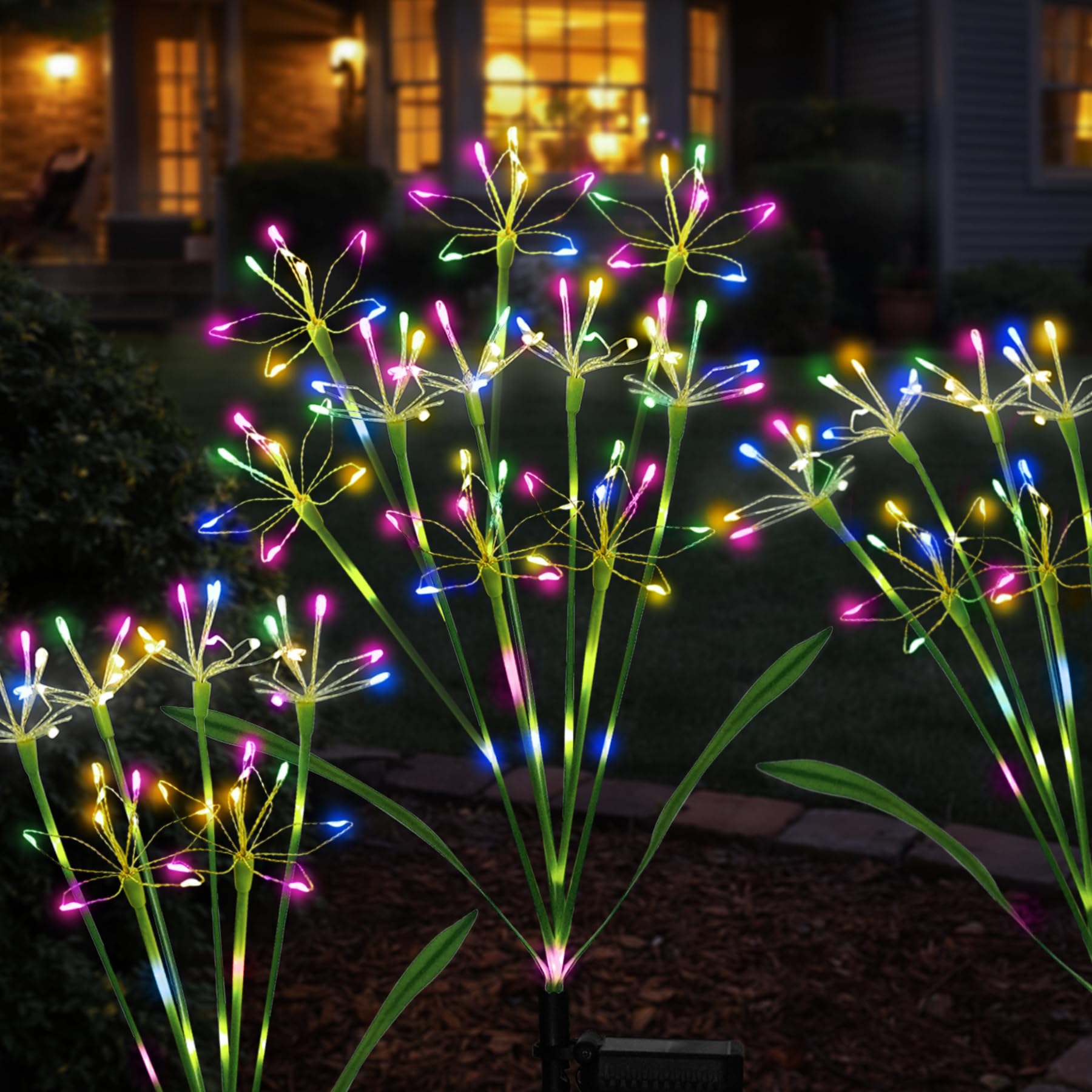 Putuzmic Garden Decor Solar Outdoor Lights, Waterproof Solar Powered Garden Decorative Lights for Christmas Outside Yard Pathway