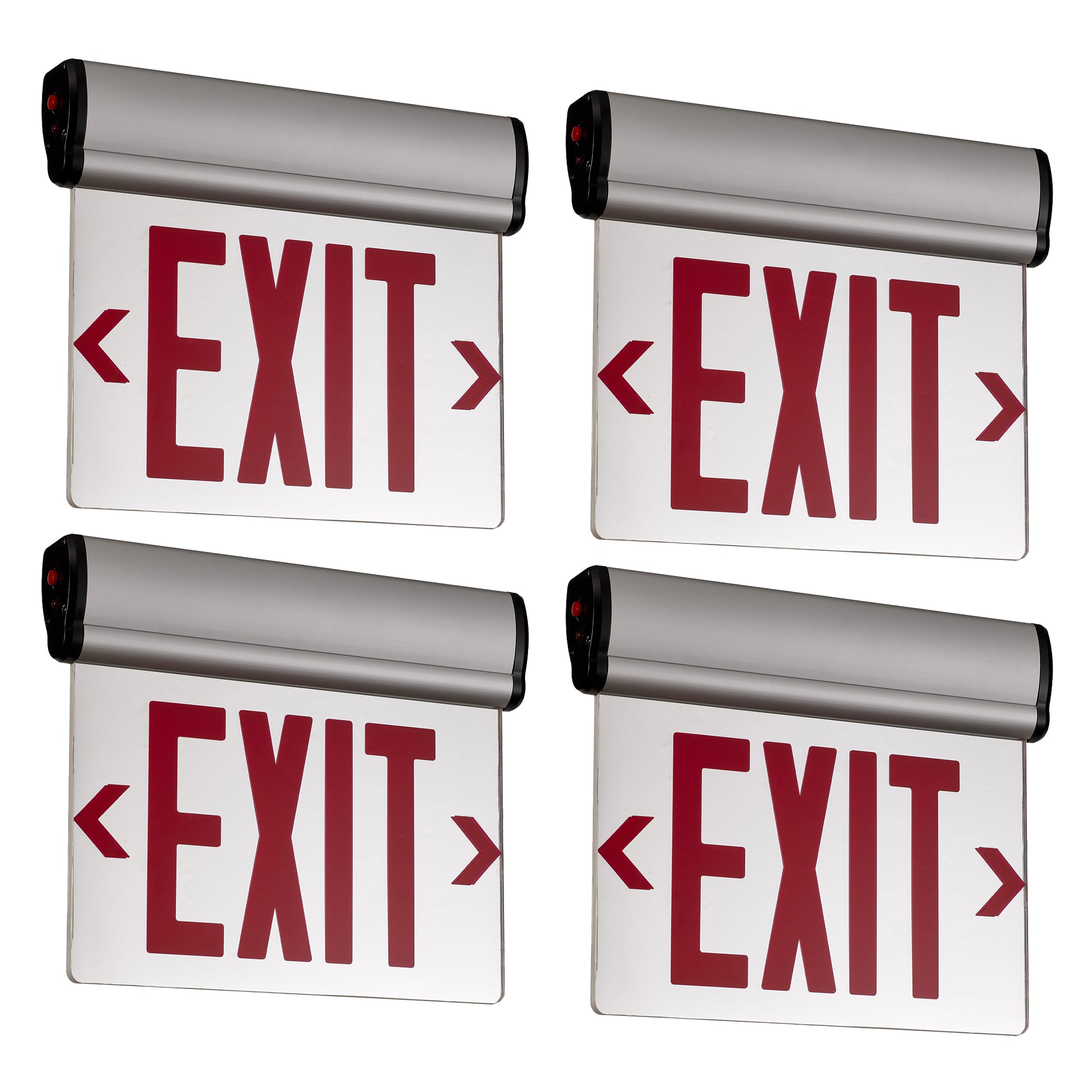 TANLUX Red Exit Signs for Business, Double Sides LED Edge Lit Exit Sign, UL 924, Hardwired Emergency Exit Lights with Battery Ba