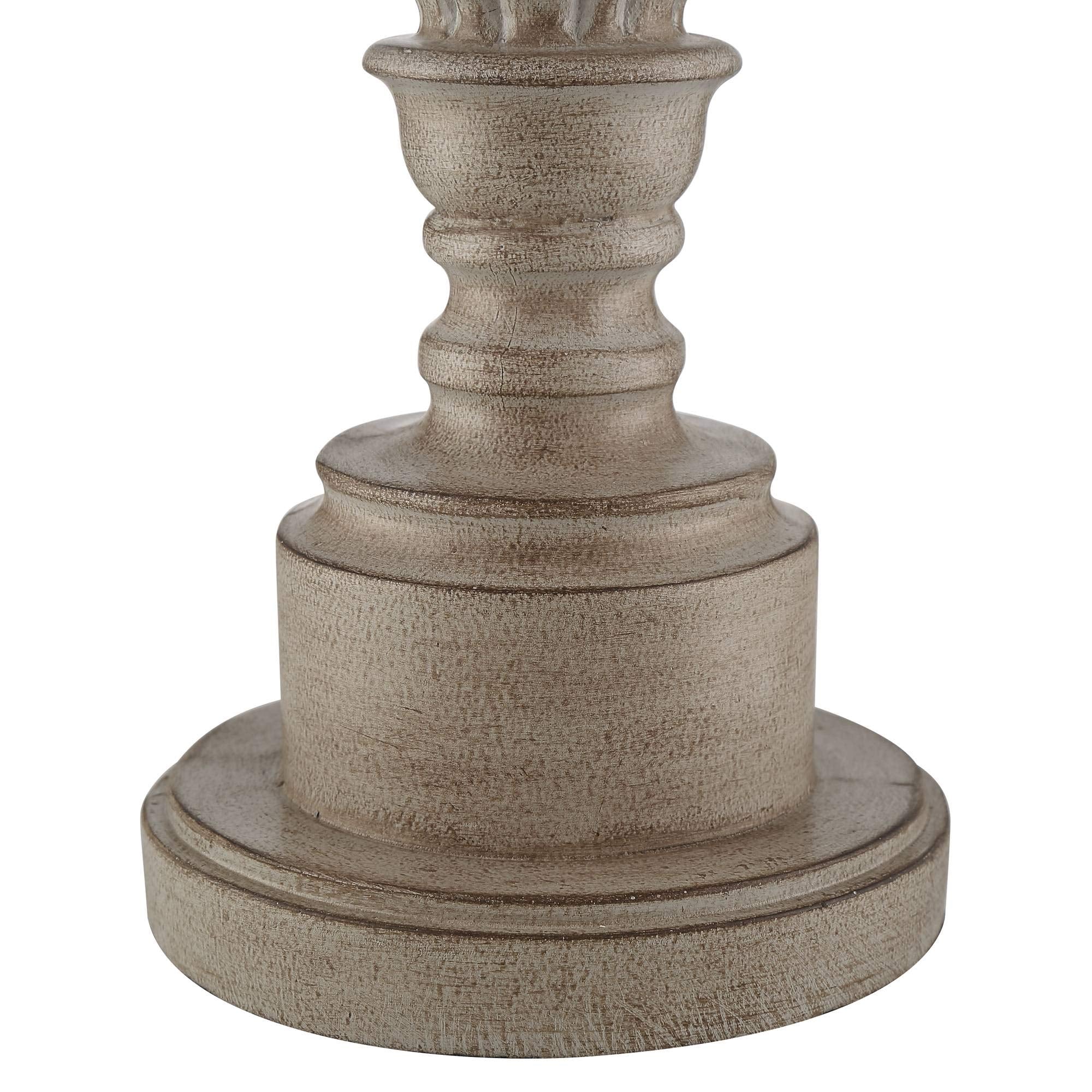 Regency Hill Bertie Traditional French Country Style Buffet Table Lamps 28'' Tall Skinny Set Of 2 Natural Candlestick Tall Skinn