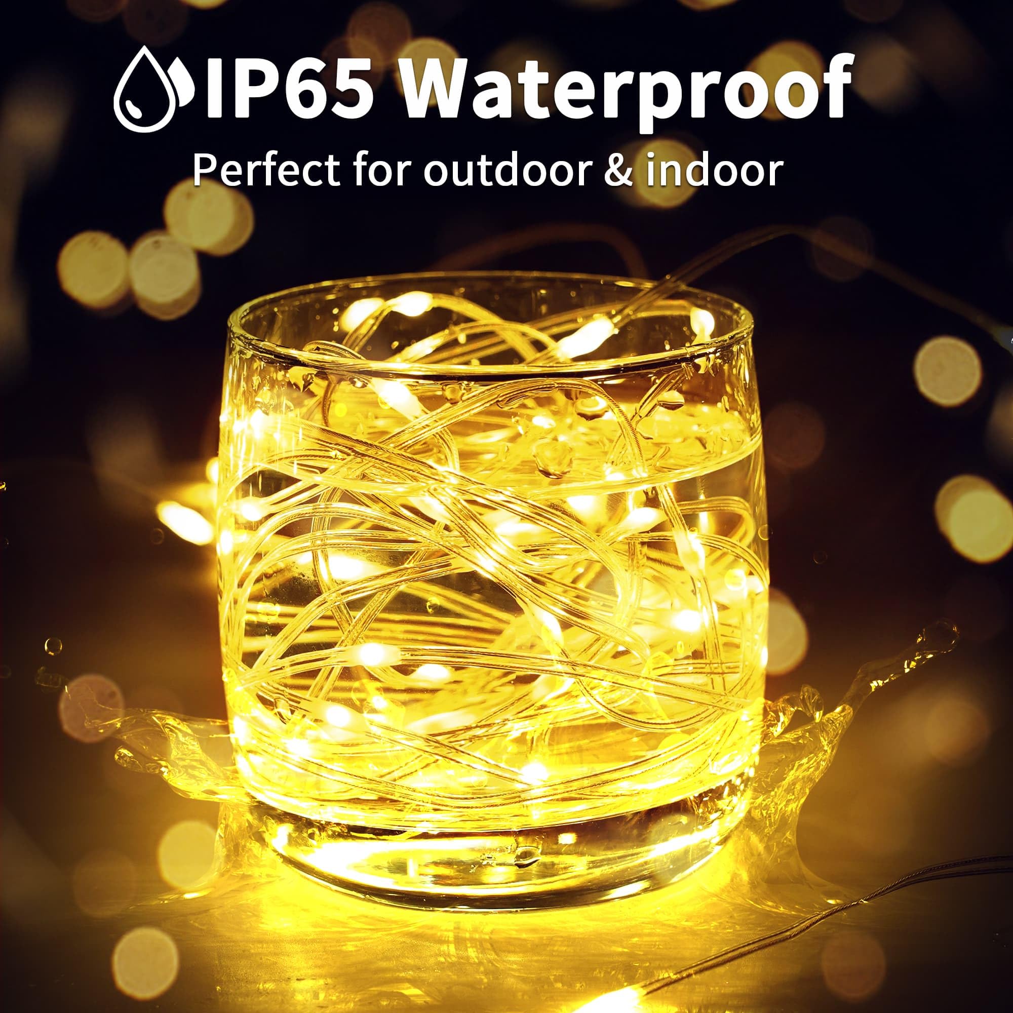Fairy Lights 40 Ft 100 Led Usb Twinkle String Lights Plug In Lights With Remote And Timer 8 Modes Waterproof Silver Wire For Bedroom Christmas Tree Indoor Outdoor Decoration