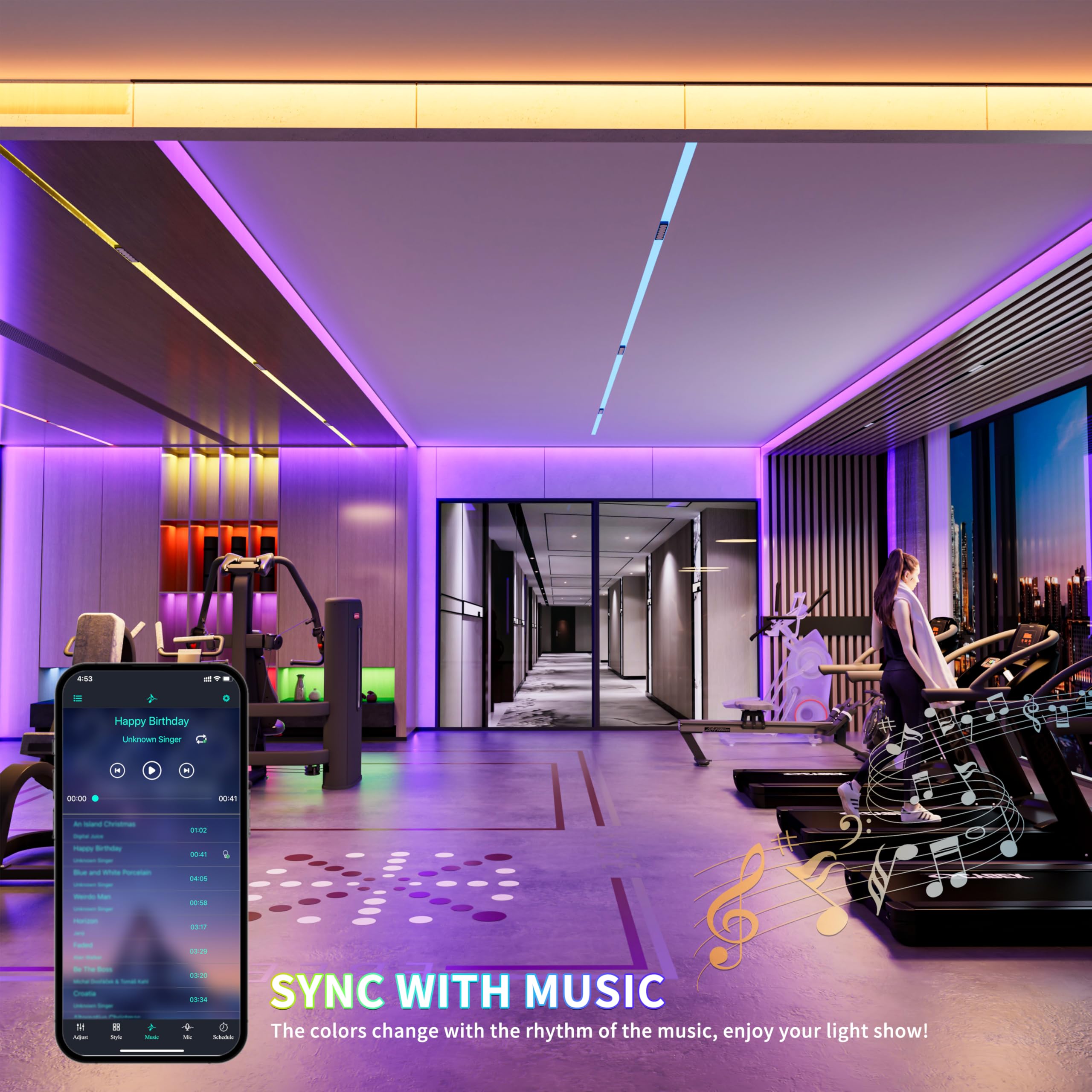 Pautix 5V Usb Rgb Cob Led Strip Light 4.92Ft/1.5M Color Changing Strip Lights,Tv Backlight Multicolor Flexible Under Cabinet Tap