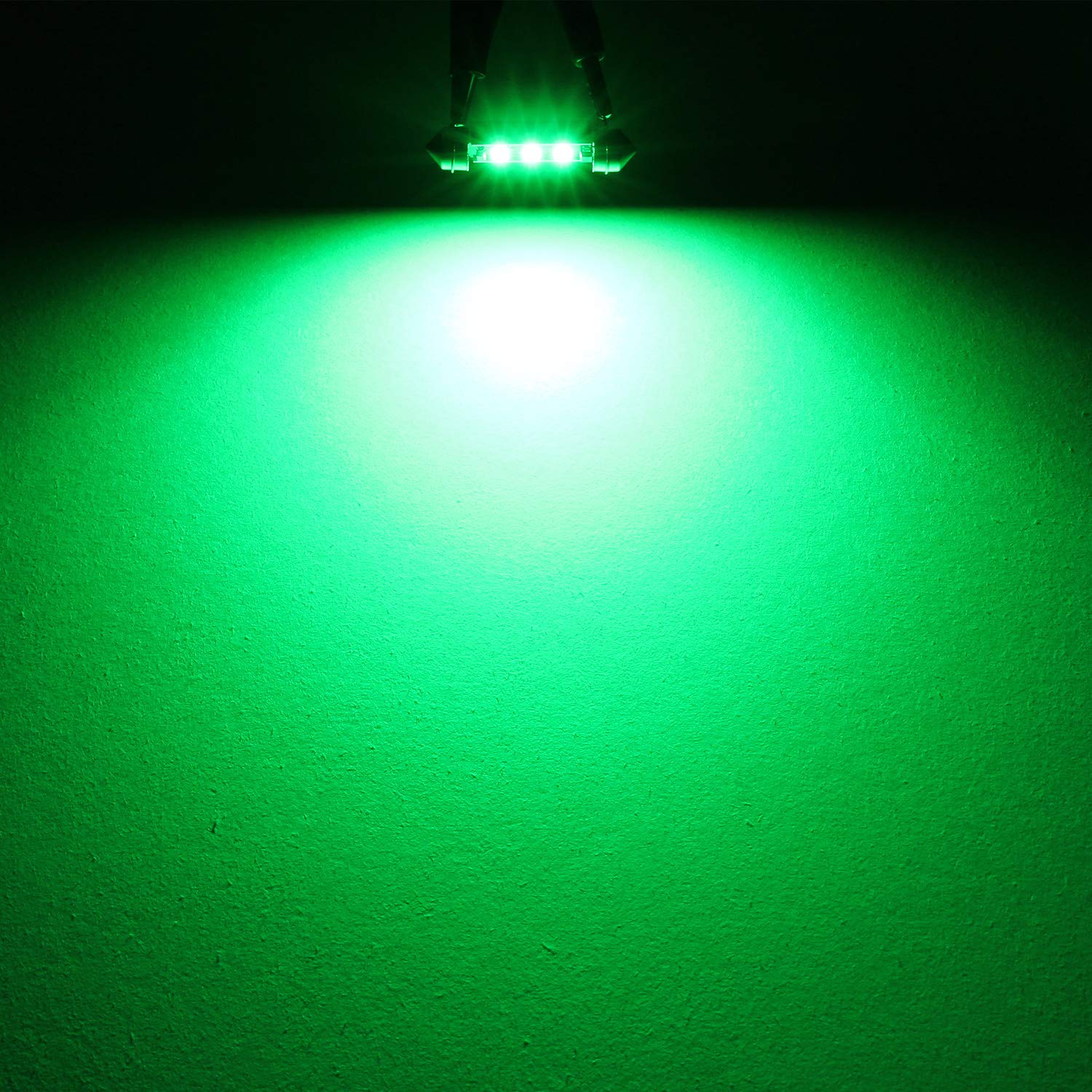 PHINLION LED Bulb 3030 6-SMD Festoon 41mm Green 4 Pack for Car Interior Map Dome Trunk Courtesy Light