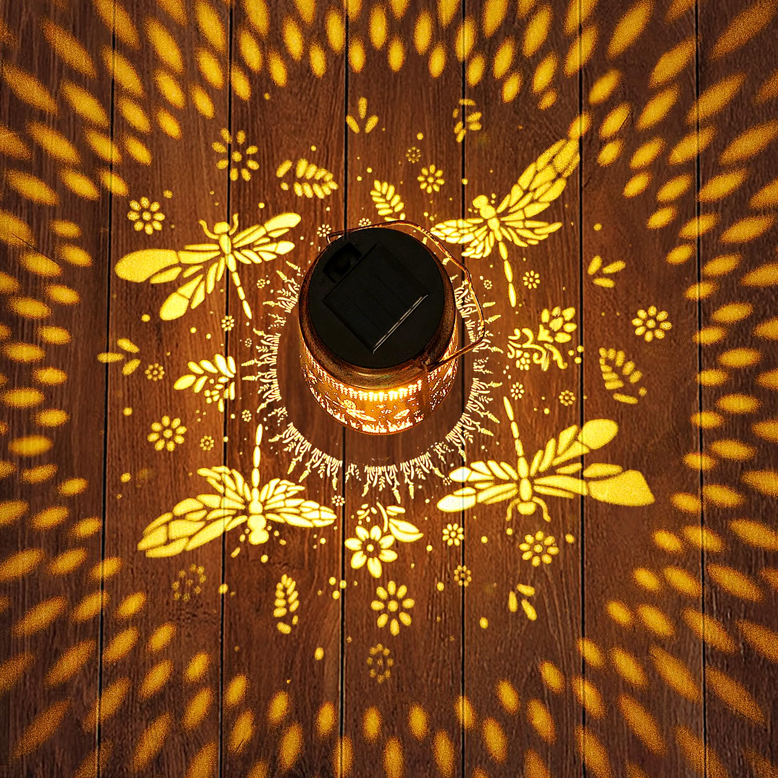 Solar Lanterns Outdoor Waterproof Dragonfly Garden Decor  Birthday Gifts For Women Mom Grandma Christmas  Hanging Solar Lights Metal Led Decoration With Shepherd Hook Outside For Garden Yard Patio