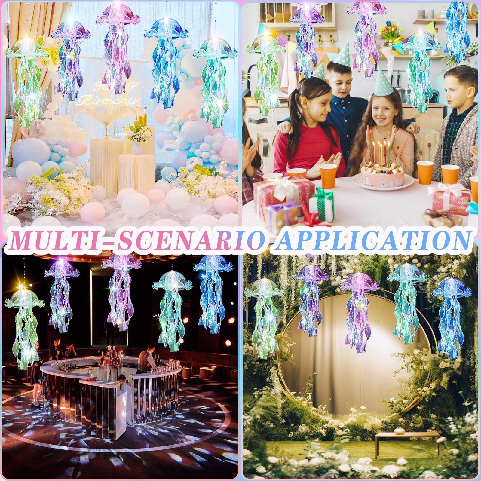 Awatin Jellyfish Decor, 10 Pcs Jellyfish Lanterns - Hanging Jelly Fish Decoration For Mermaid Theme Party & Under The Sea Party