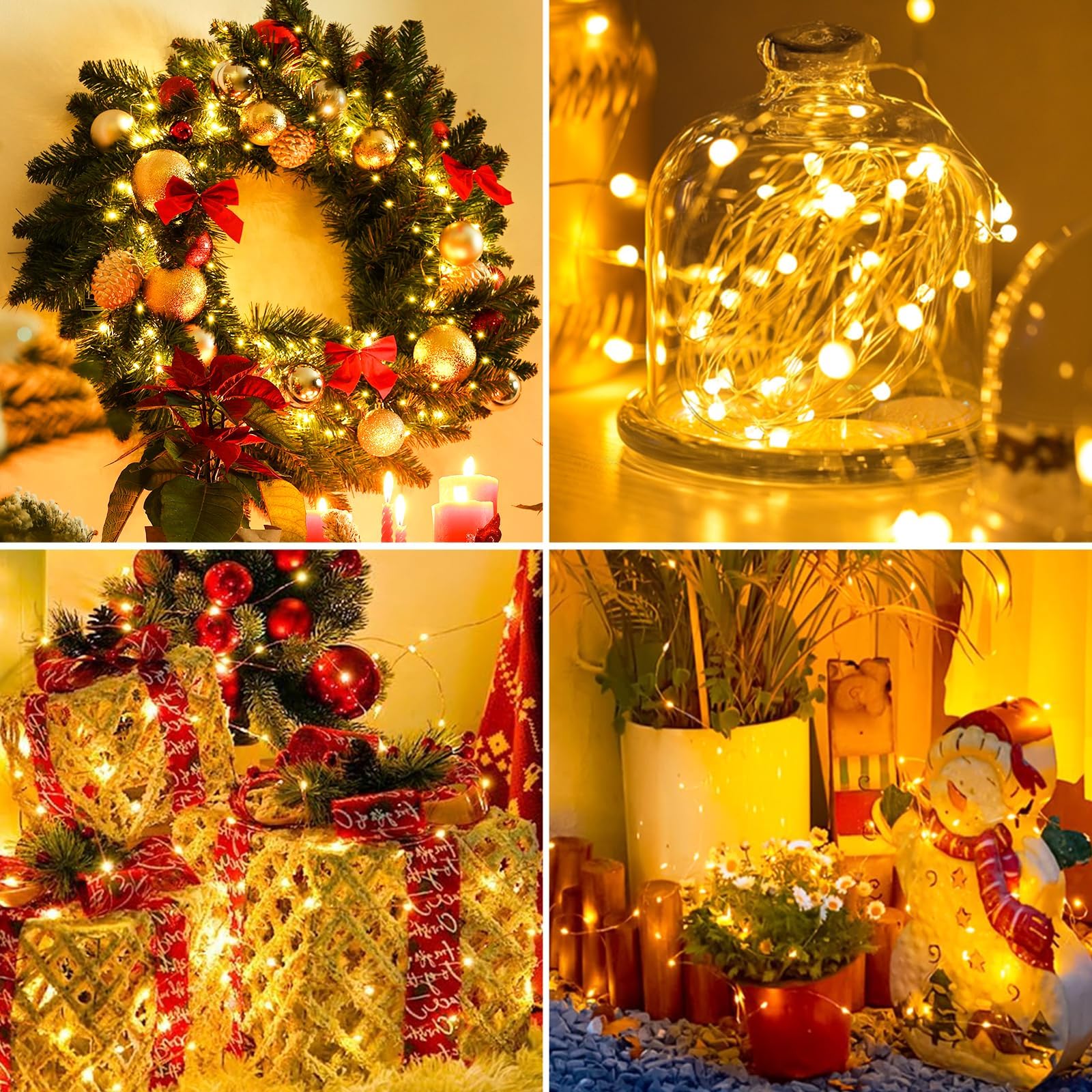 Fairdeer 6 Pack Battery Operated Fairy Lights - 20 Led Twinkle Lights, 7Ft, Warm White, Waterproof For Diy Party & Wedding Decor