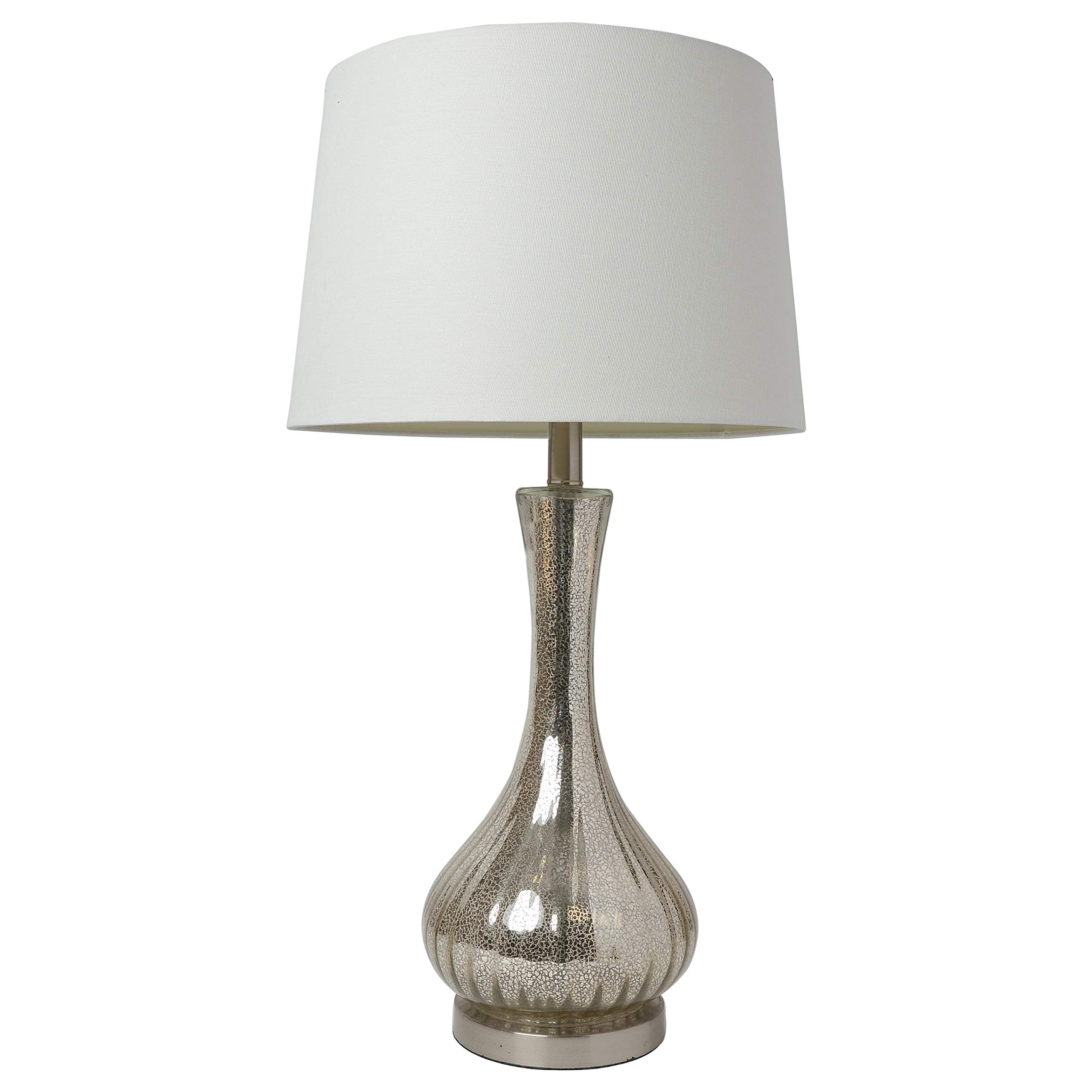 Elegant Designs LT3318-MUR Mercury Vase Table Lamp - Fabric, Mercury Color