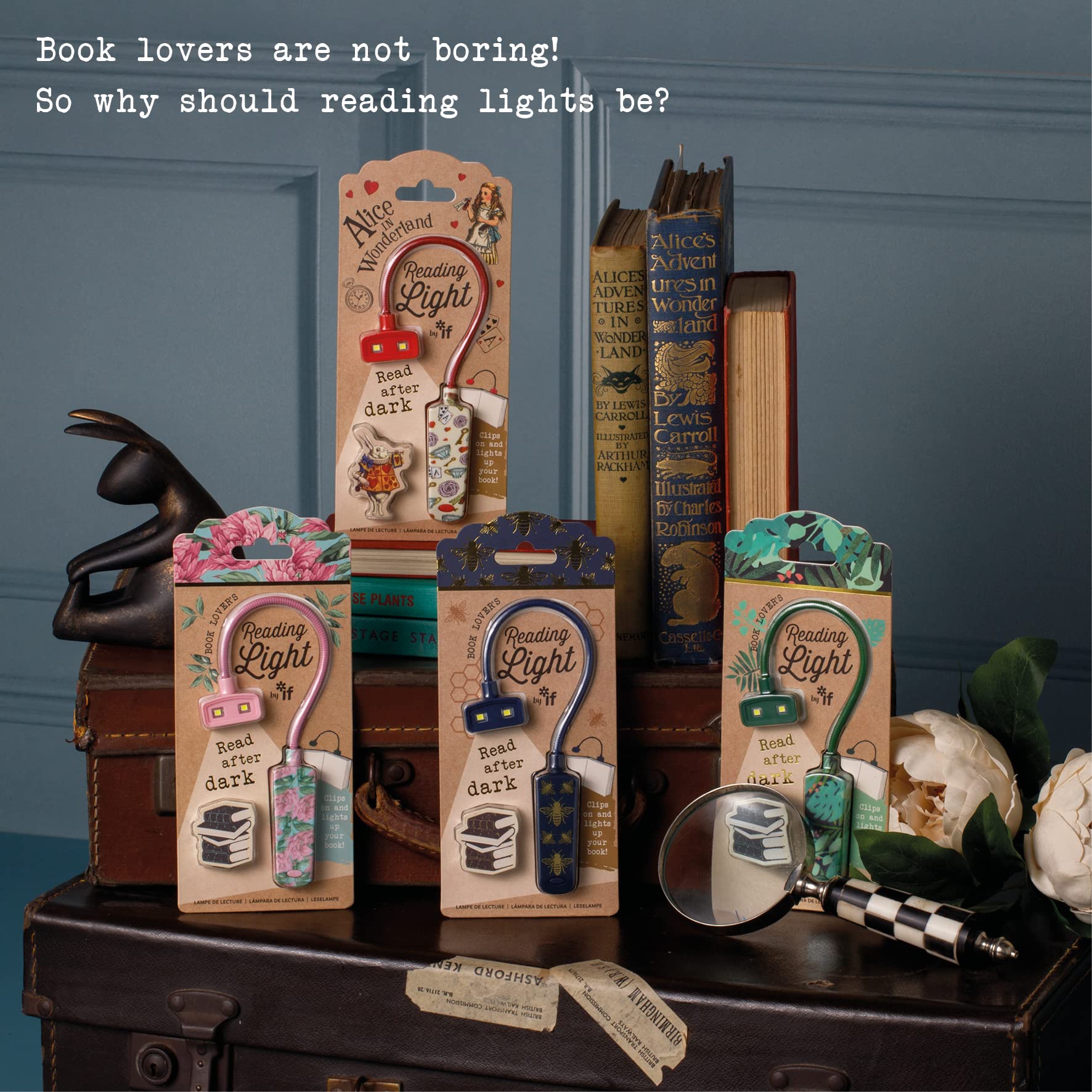 IF Book Lovers Reading Light - Alice, Red