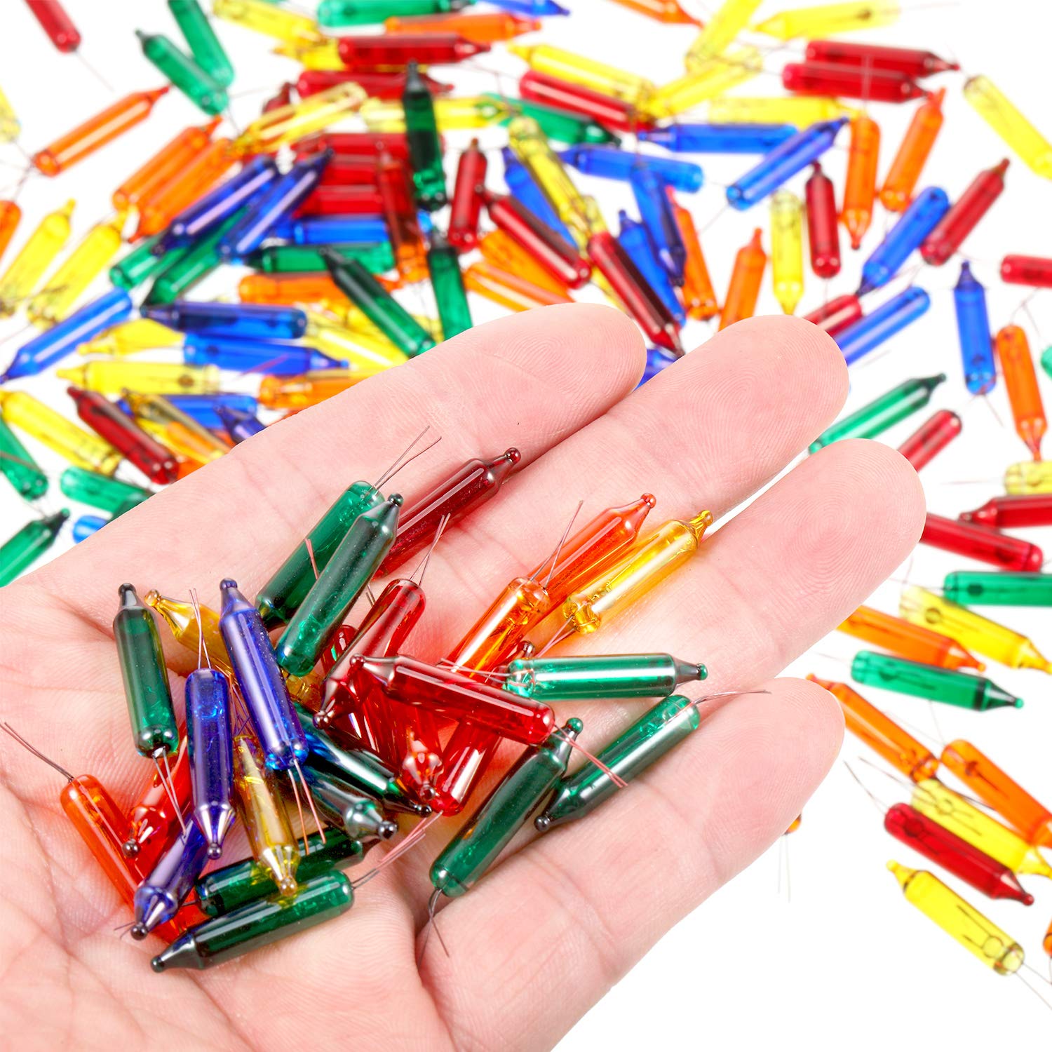 100 Count 2.5V Christmas 50/100/150/200 Count Mini Incandescent Wire String Lights Replacement Bulbs Indoor Outdoor Christmas Li