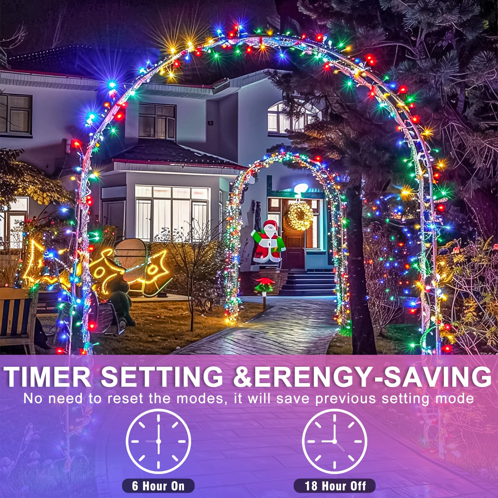 800 Led Christmas Lights Indoor Outdoor 262Ft Christmas String Lights Indoor 8 Modes Clear Wire  Plug In Twinkle Fairy Lights For Bedroom Tree Christmas Decorations  Multicolor