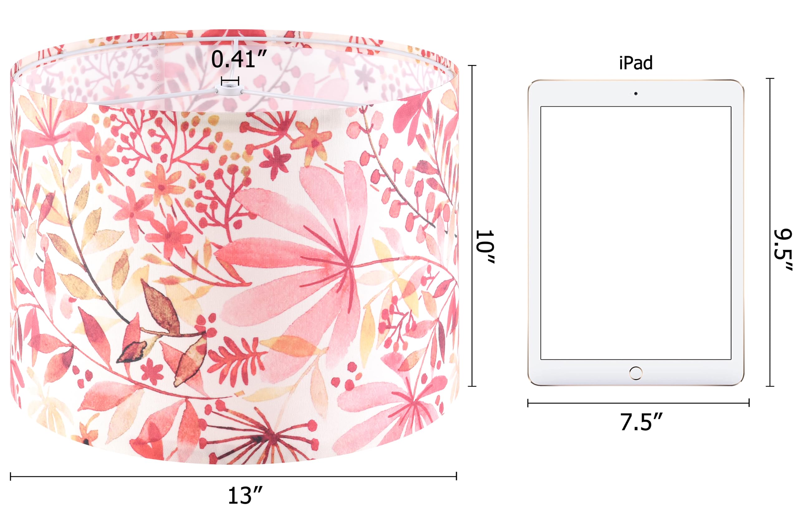 Medium Drum Lamp Shade,Leaf Printed Lamp Shades 13'' Top X 13'' Bottom X 10'' High(Spider) Modern Table Lamp Shade,Floor Lamp Sh