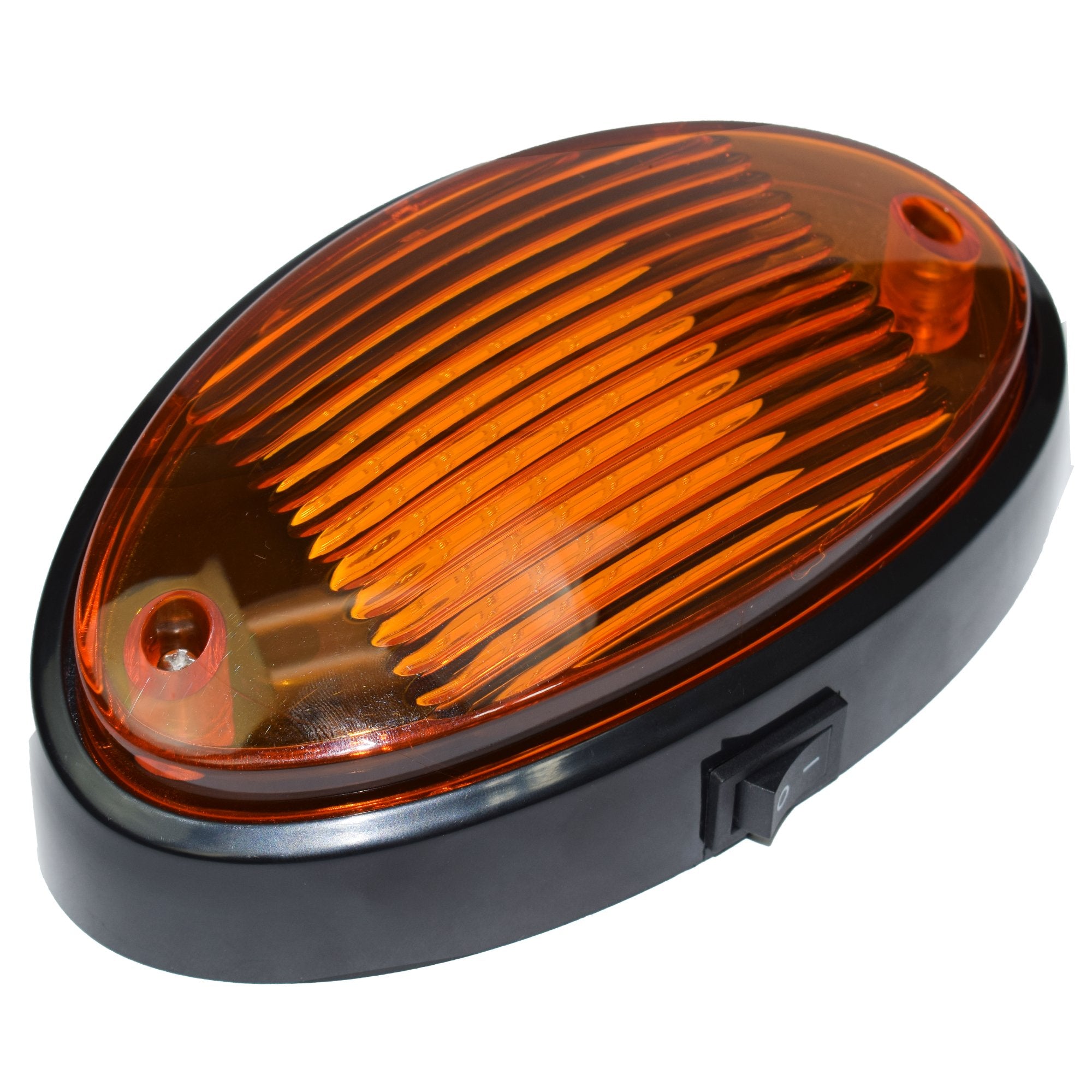 Leisure LED 12V RV Exterior Porch Light, 300 Lumen, Black with On/Off Switch, Clear & Amber Lens, 1-Pack Replacement Fixture
