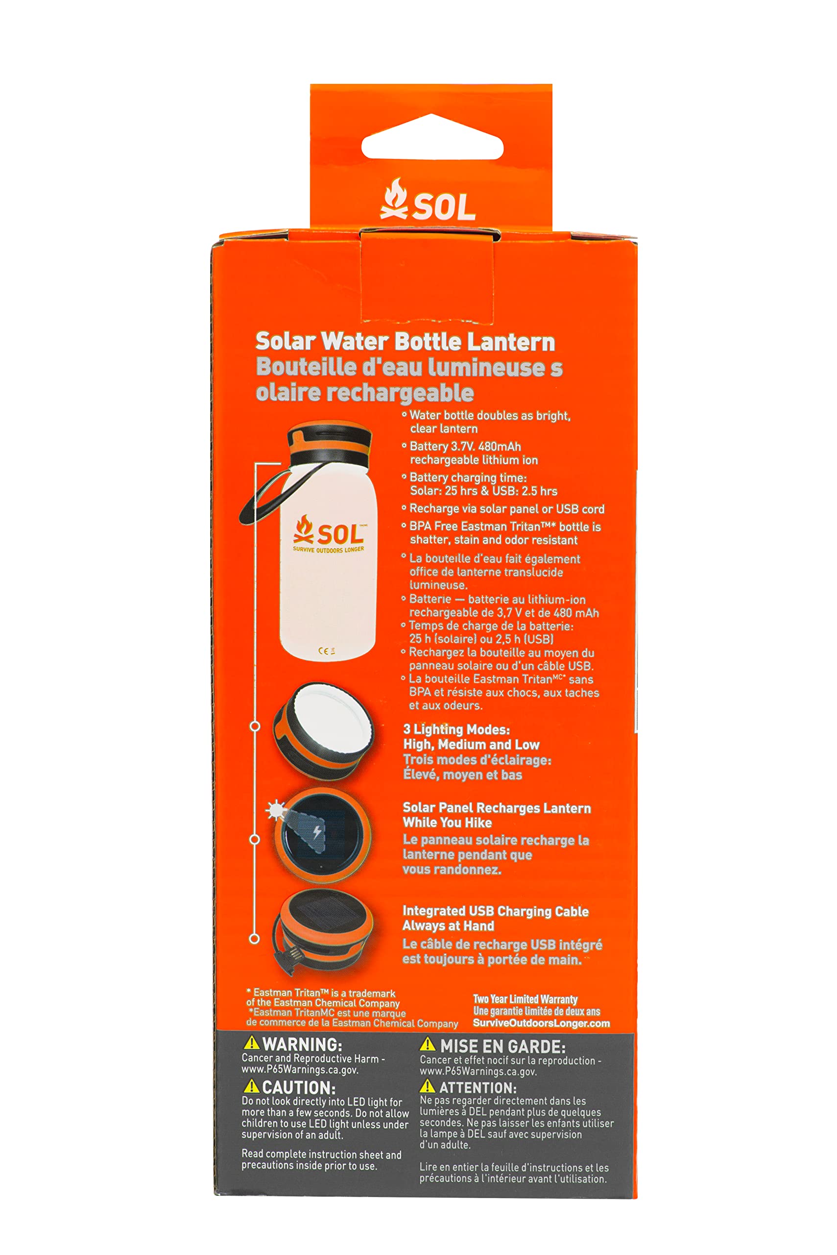 Survive Outdoors Longer Venture Rechargeable Led Ar Water Bottle Lantern