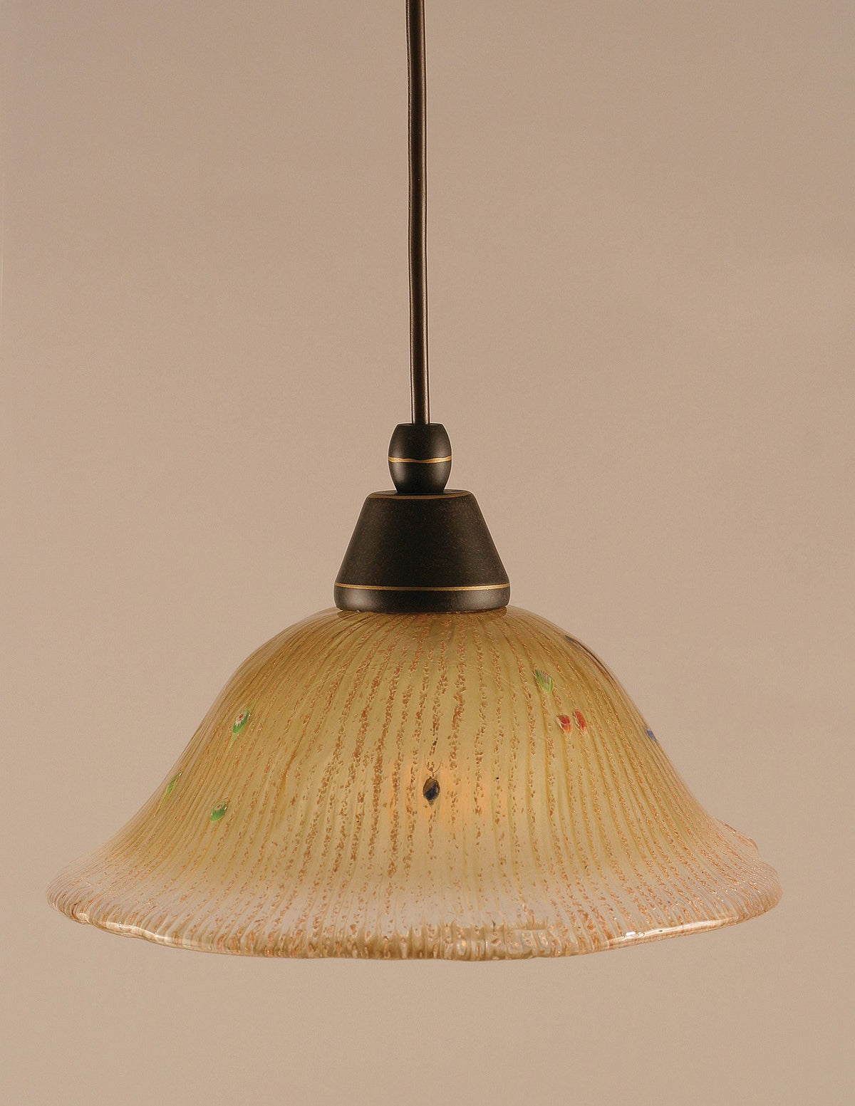 Toltec Lighting 1 Light Mini Pendant In Dark Granite (22-Dg-730)