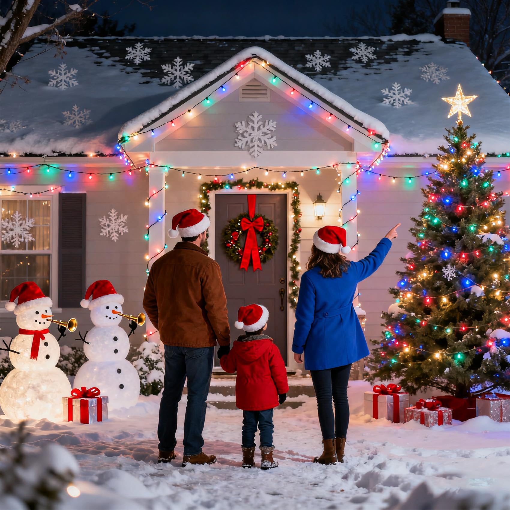 750 Led Christmas String Lights Outdoor  240Ft Twinkle Fairy Lights With Timer & Memory  12 Modes Dimmable Waterproof Tree Light For House Patio Wedding Party Christmas Decororations  Multicolor