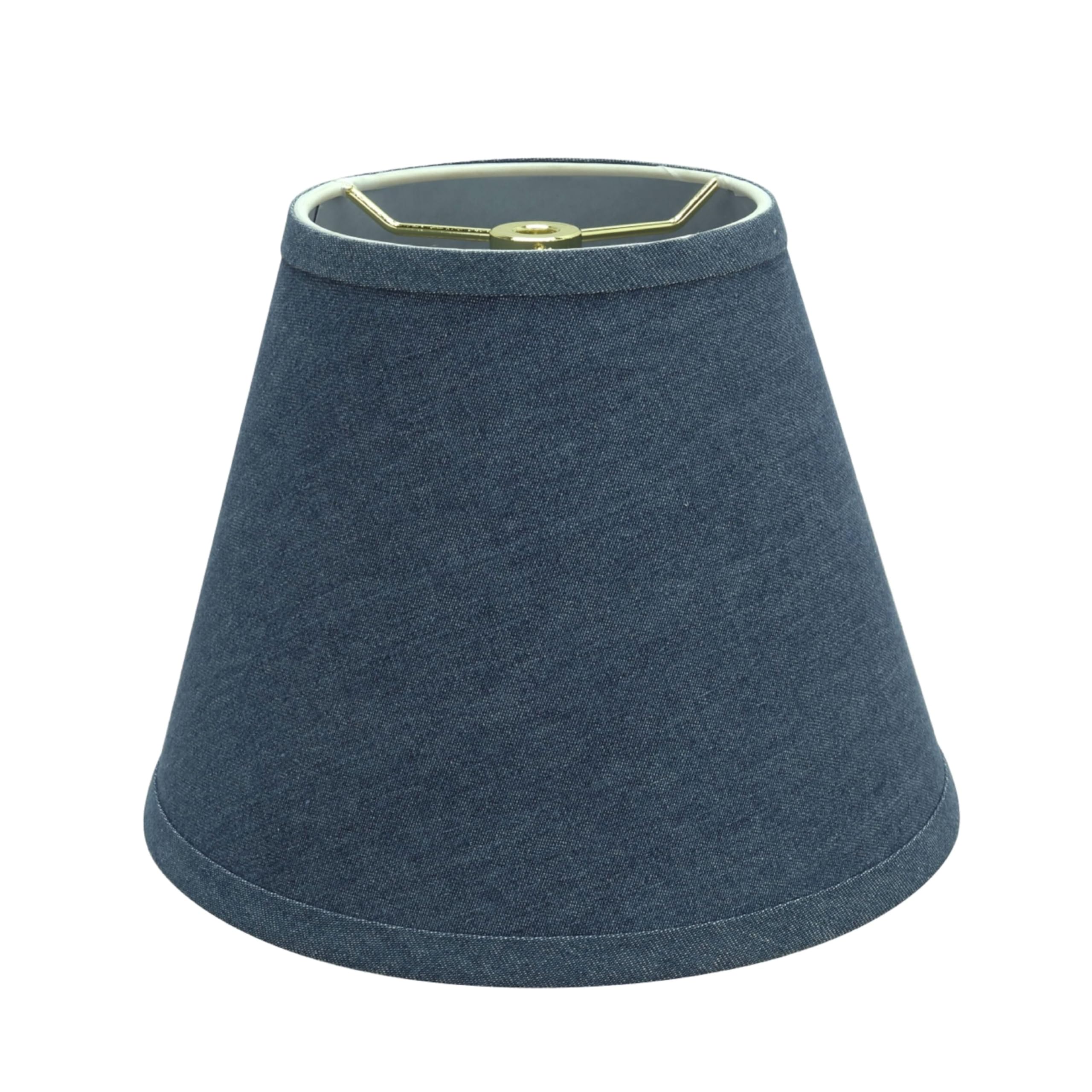 Aspen Creative 32177A Transitional Hardback Empire Shaped Construction Washing Blue, 9&quot; Wide (5&quot; x 9&quot; x 7&quot;) Spider LAMP Shade