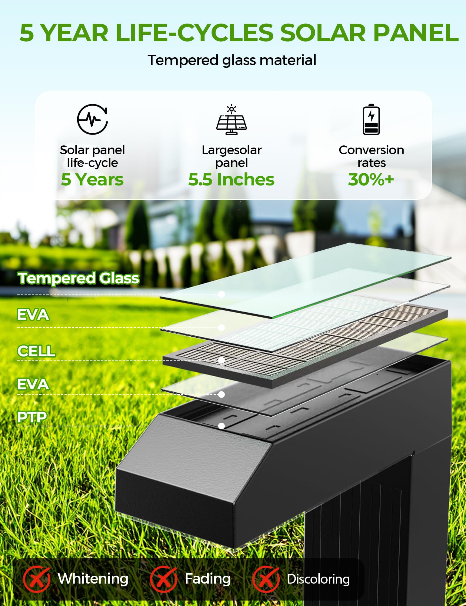 Solar Pathway Lights Outdoor 4 Pack  3 Color In 1 Bright Landscape Lighting With Cool/Warm/Daylight White Modes  Auto On/Off  Ip65 Waterproof For Yard Garden Patio Walkway Sidewalk Lawn Decor