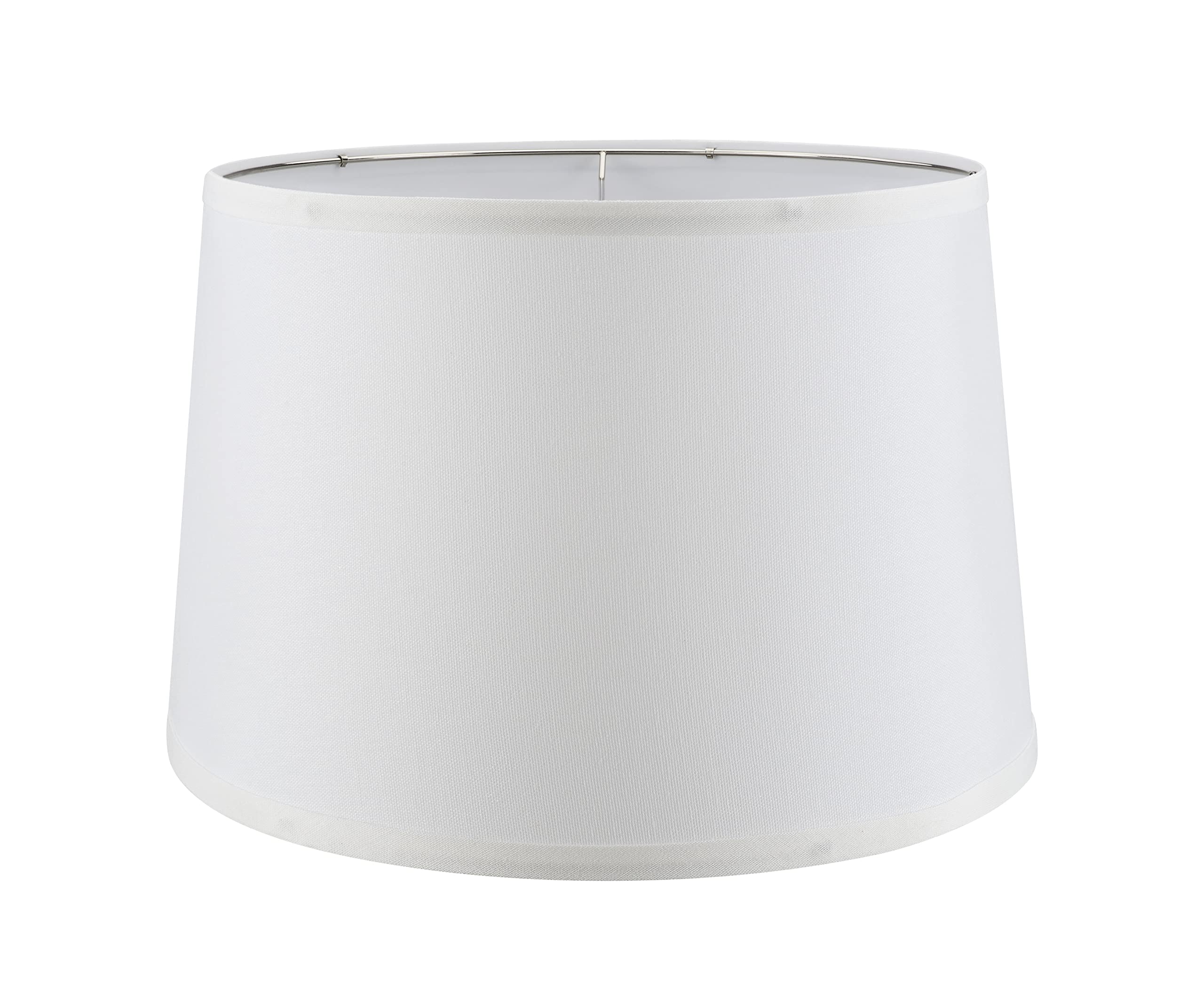 Aspen Creative 38027, Collapsible Empire Transitional Spider Shade, 13 Top x 15 Bottom x 10 Slant, White Linen