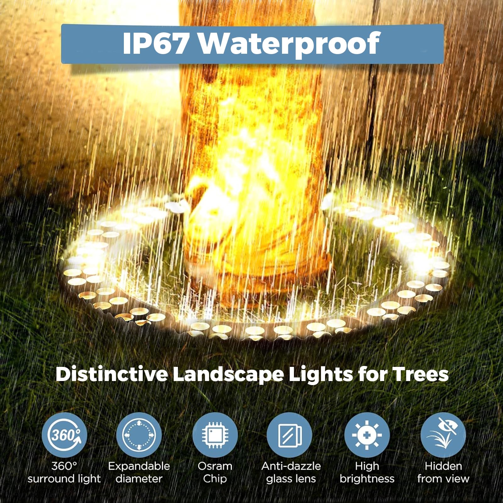 Gardencoin Outdoor Landscape Lights - 12W, 1680 Lumens, Gray Aluminum, Model APS-9500, 1 Piece for Expanding