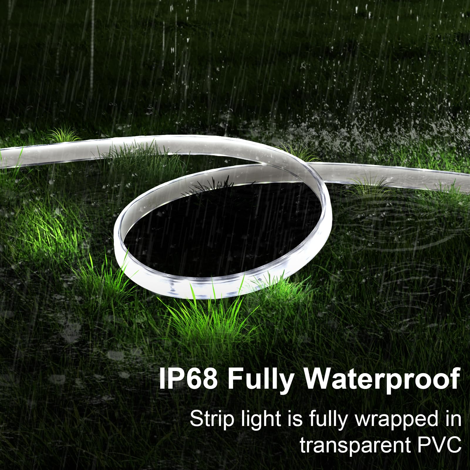 ZAIYW Solar LED Strip Lights, 32.8ft, IP68 Waterproof, Timer Remote, Cool White, Model Solar-10MStrip