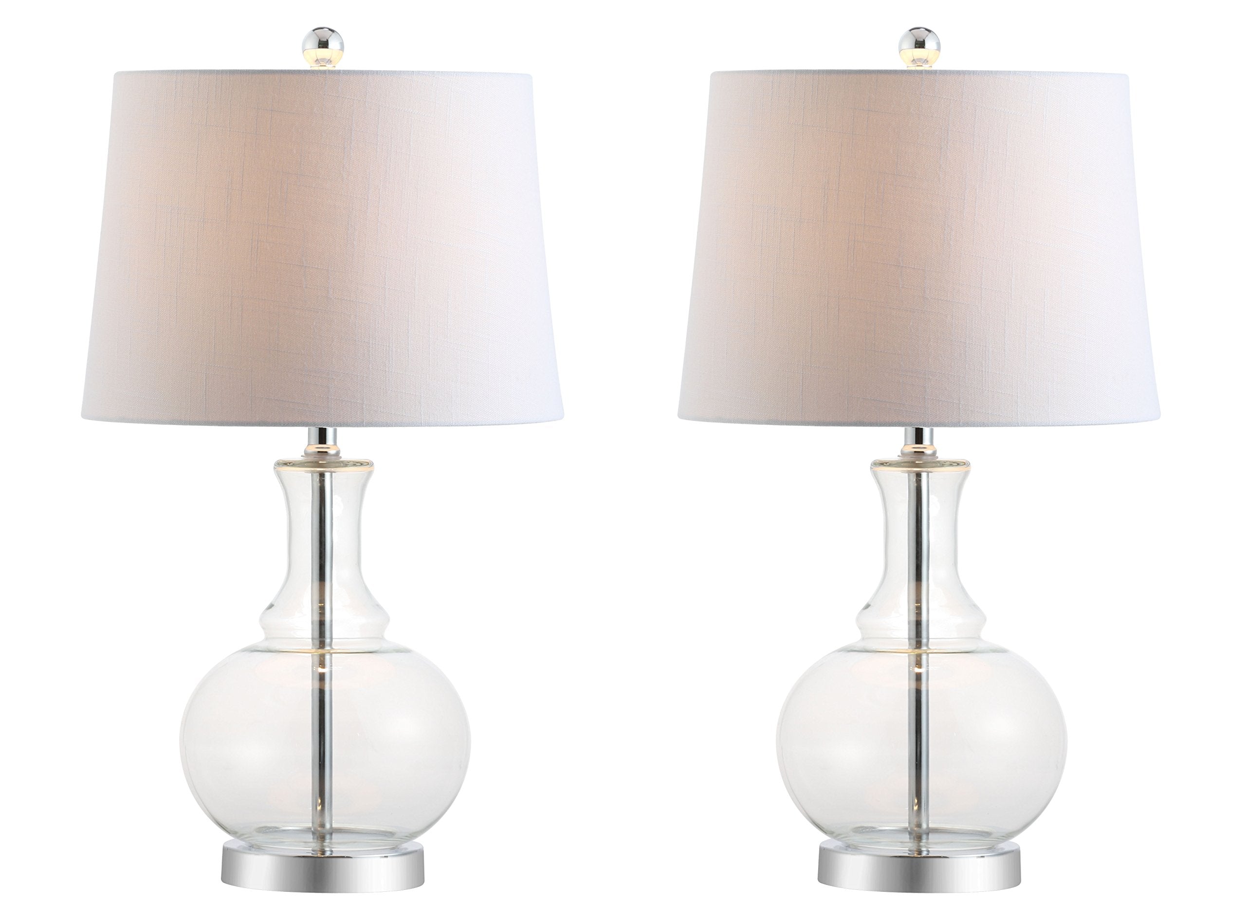 JONATHAN Y JYL1068B-SET2 Set of 2 Table Lamps Lavelle 25'' Glass LED Table Lamp Contemporary Transitional Bedside Desk Nightstan