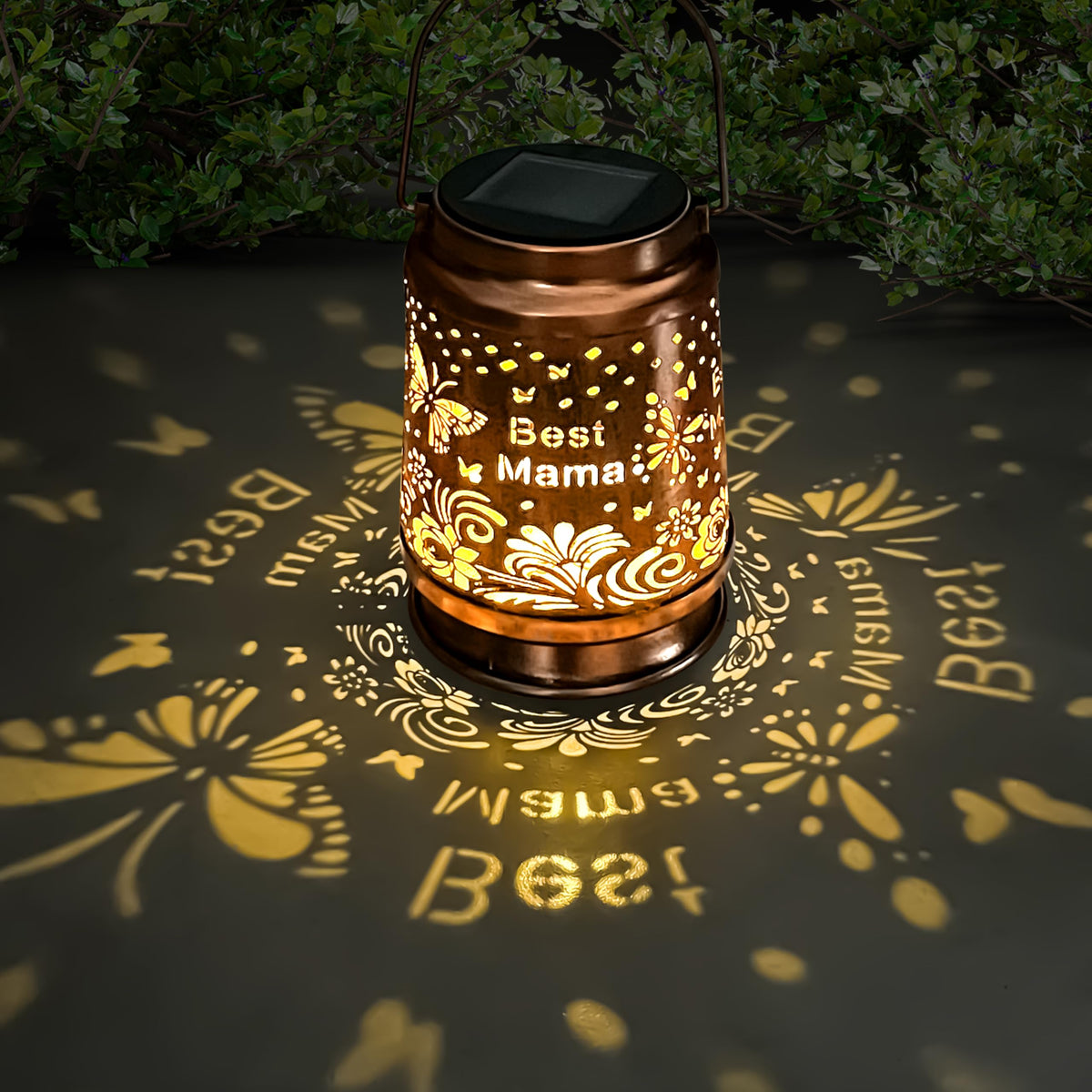 KY&BOSAM Butterfly Solar Lanterns Outdoor Waterproof Hanging Solar Lights Gifts for Women Mom Grandma Metal Bird Decorative LED 