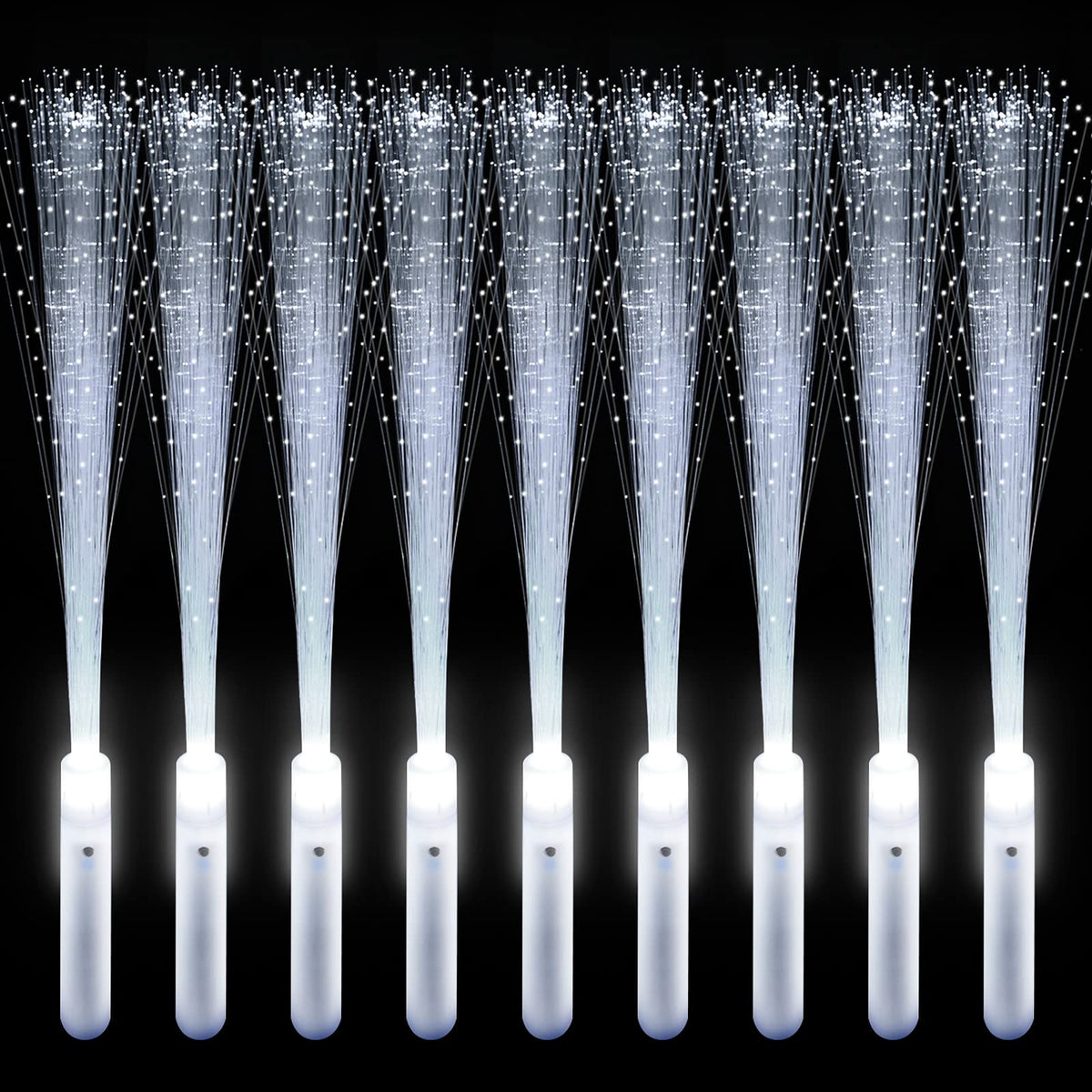 Led Flash Rod 96 PCS Fiber Optic Wands LED White Glow Stick Flash Fiber Optic Light ...