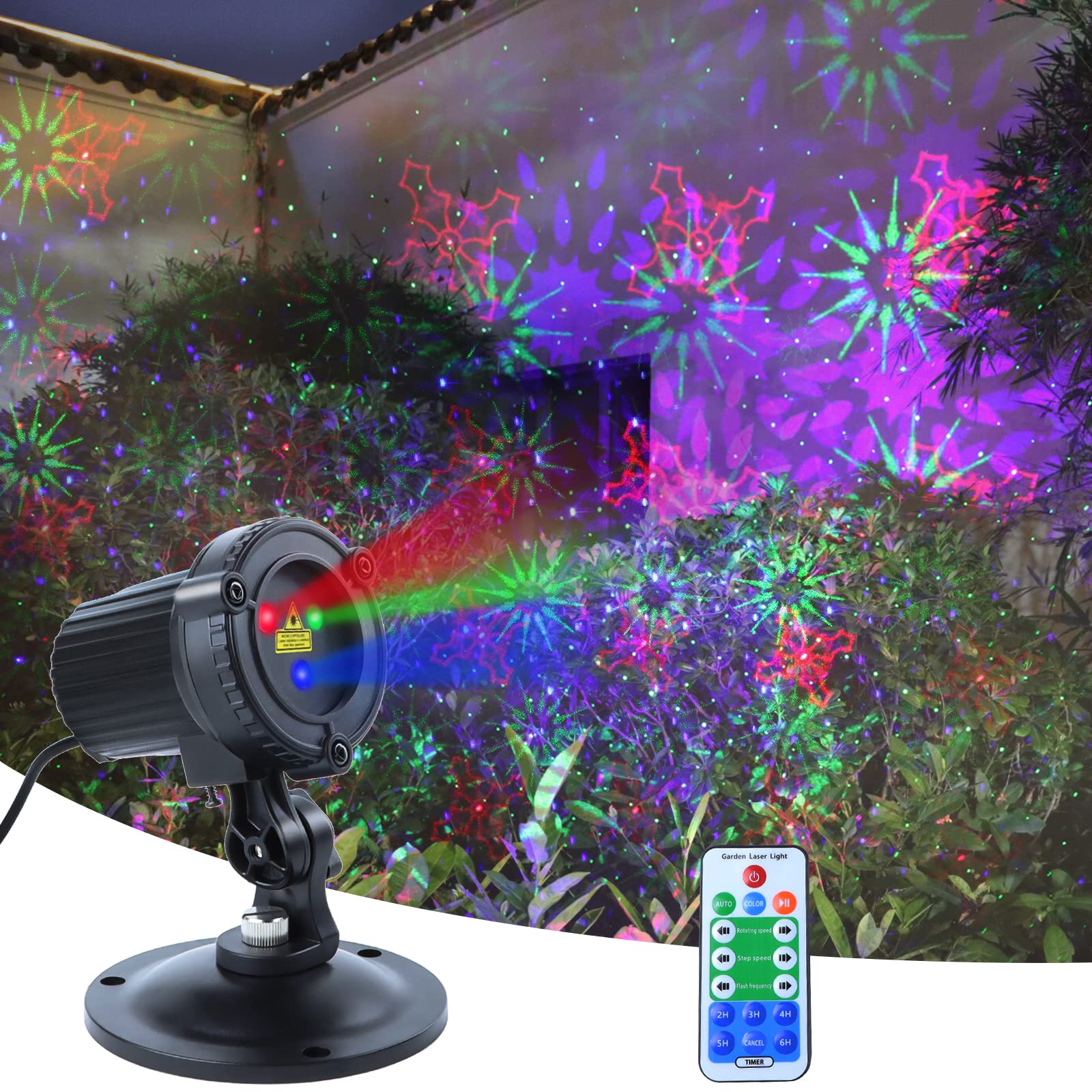 Mhazdze Outdoor Laser Christmas Projector Lights - 18 Patterns For Home & Garden Decor
