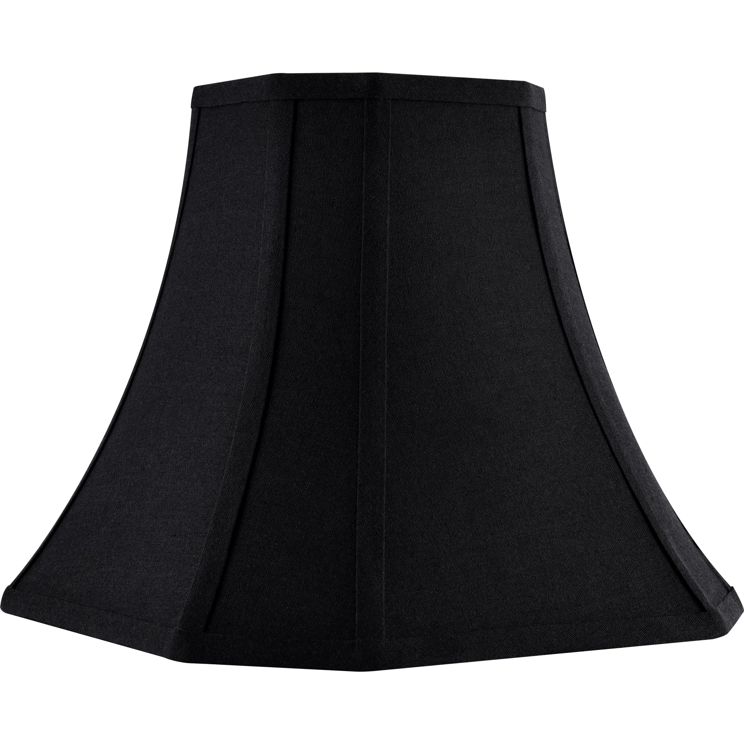 JERHOUS Black Square Cut Corner Bell Lamp Shade Medium Lampshade 6.5Top  13Bottom  10.6Hight(Spider) Rustic Lamp Shade for