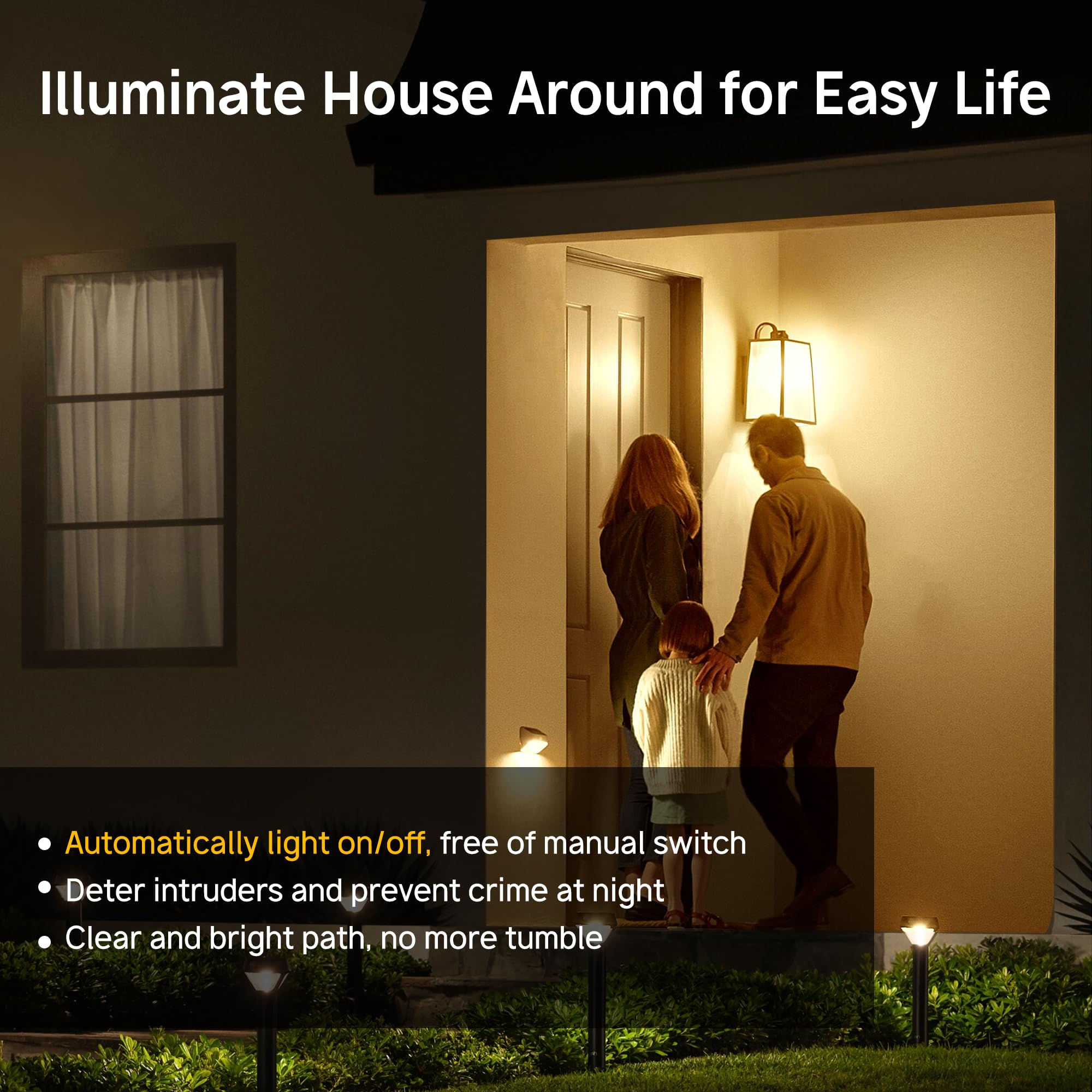 Prosperbiz Dusk To Dawn Light Bulbs, 40W Equivalent Led Outdoor Lighting Sensor Led Bulb Warm White 3000K, A19 E26 Base 6W Auto