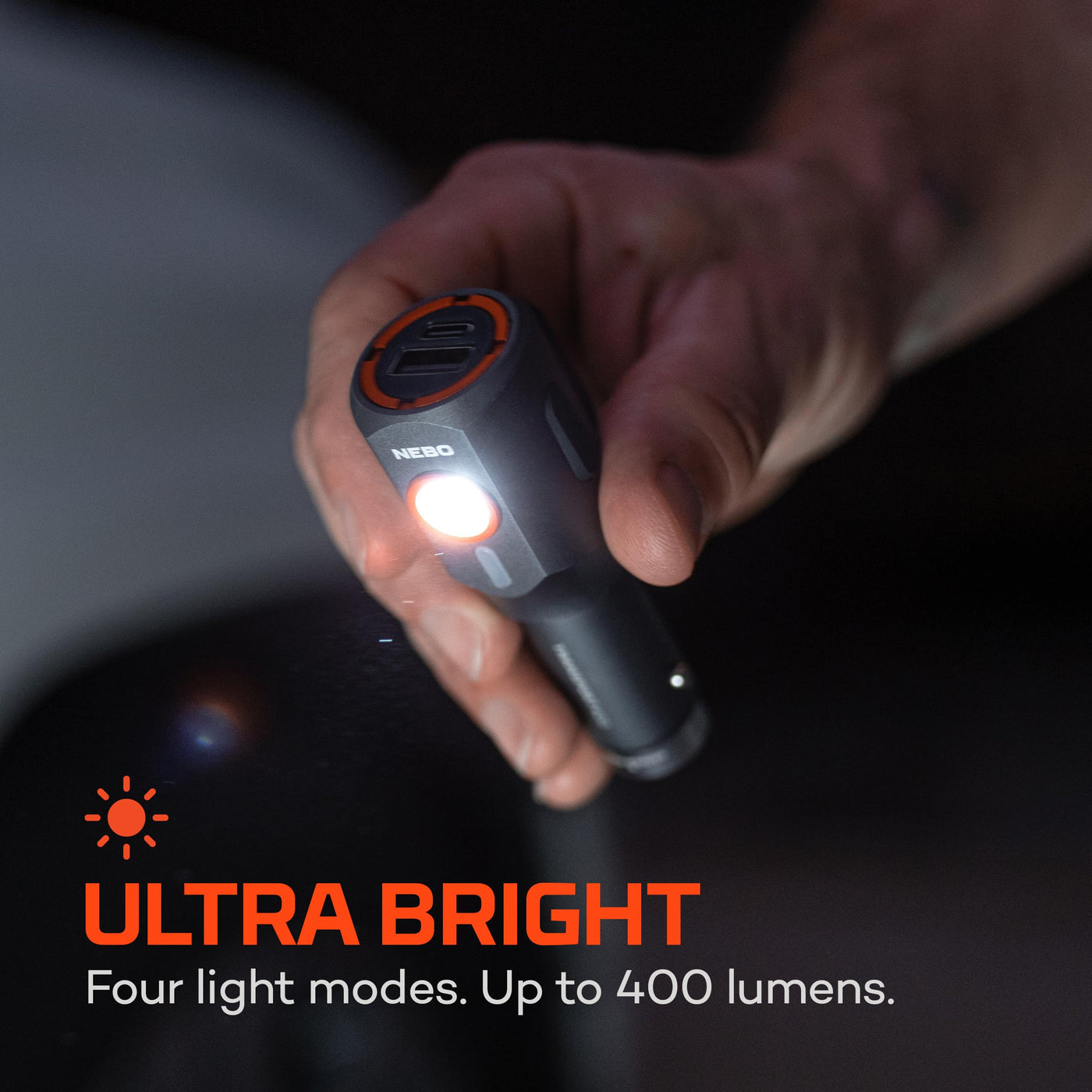 nebo 1400 lumen flashlight NEBO 2-In-1 Car Charger & Flashlight