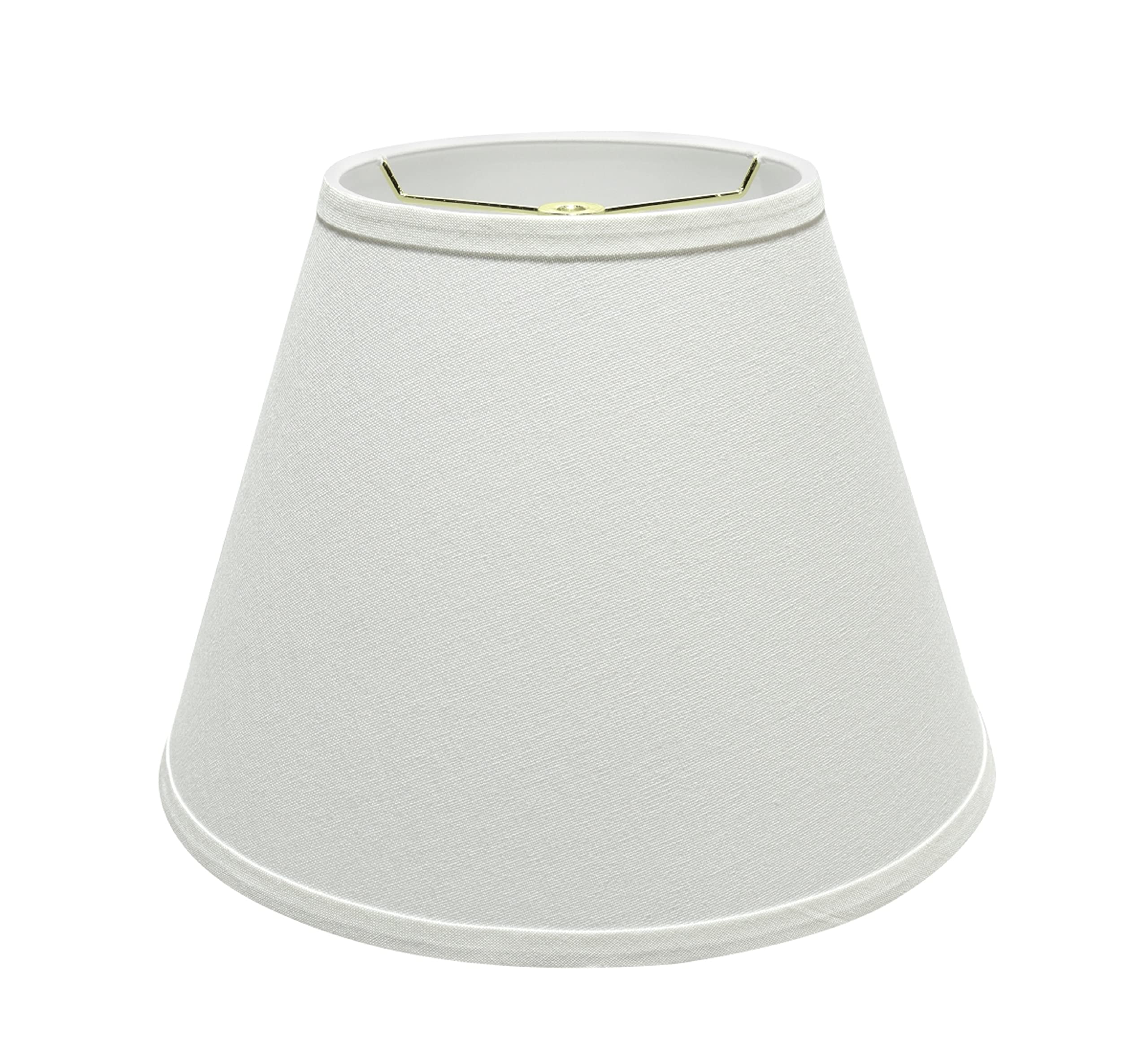 Aspen Creative Empire Shape Lamp Shade, White, 7in Top x 13in Bottom x 9.5in Slant Height, Model 32682