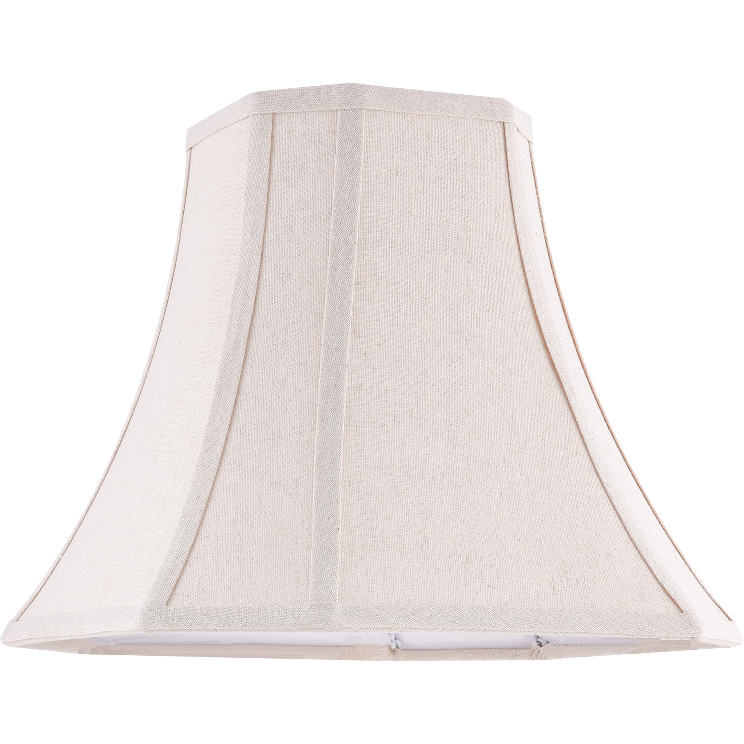 Jerhous Beige Square Cut Corner Bell Lamp Shade Set Of 2 Medium Linen Lampshade 6.5``Top×13``Bottom×10.6``Hight(Spider) Vintage Lamp Shade For Table & Floor Lamp - Lampshade Replacement