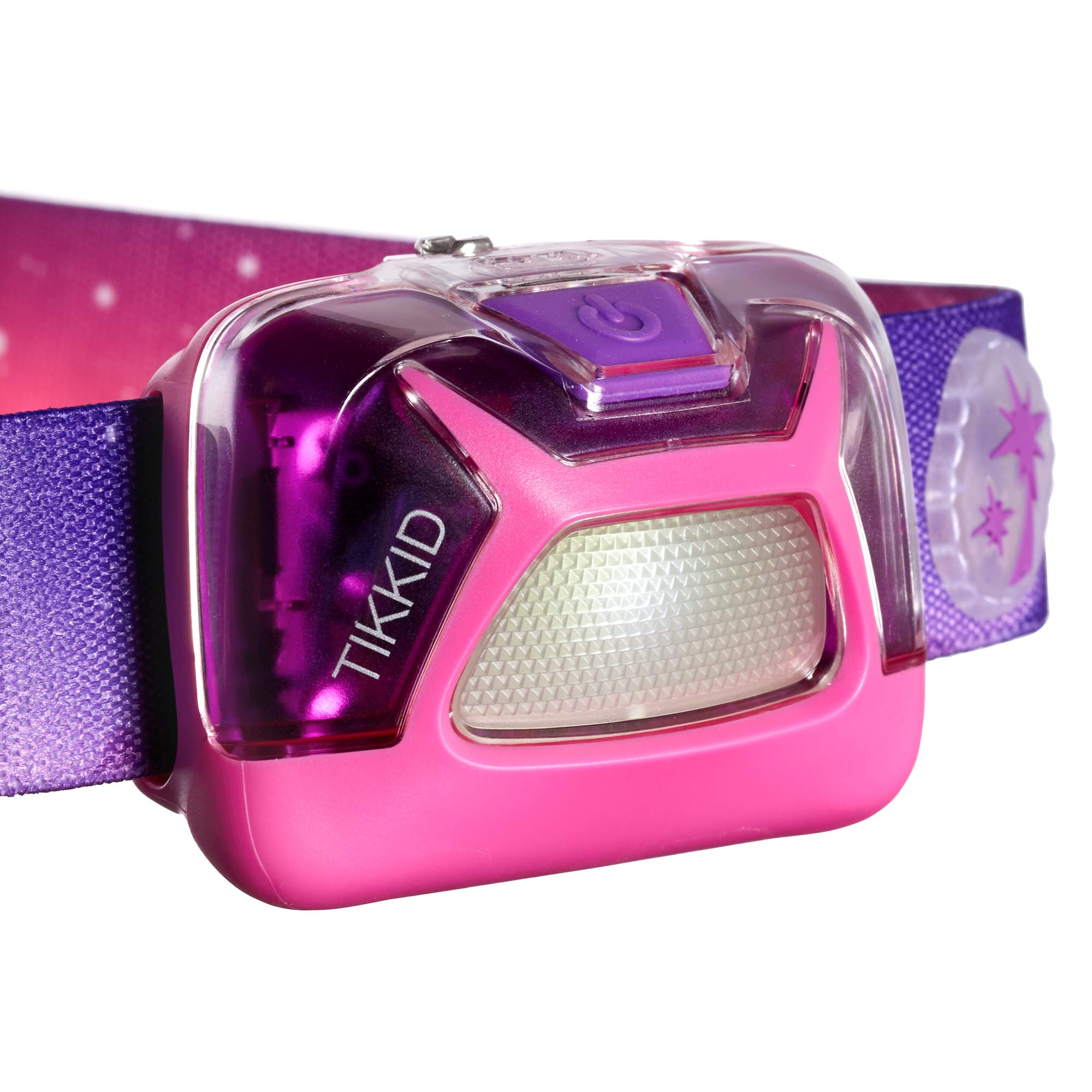 PETZL Tikkid Kids Headlamp - Adjustable Size, Flower Butterfly Lily Pink, Model E091BA01
