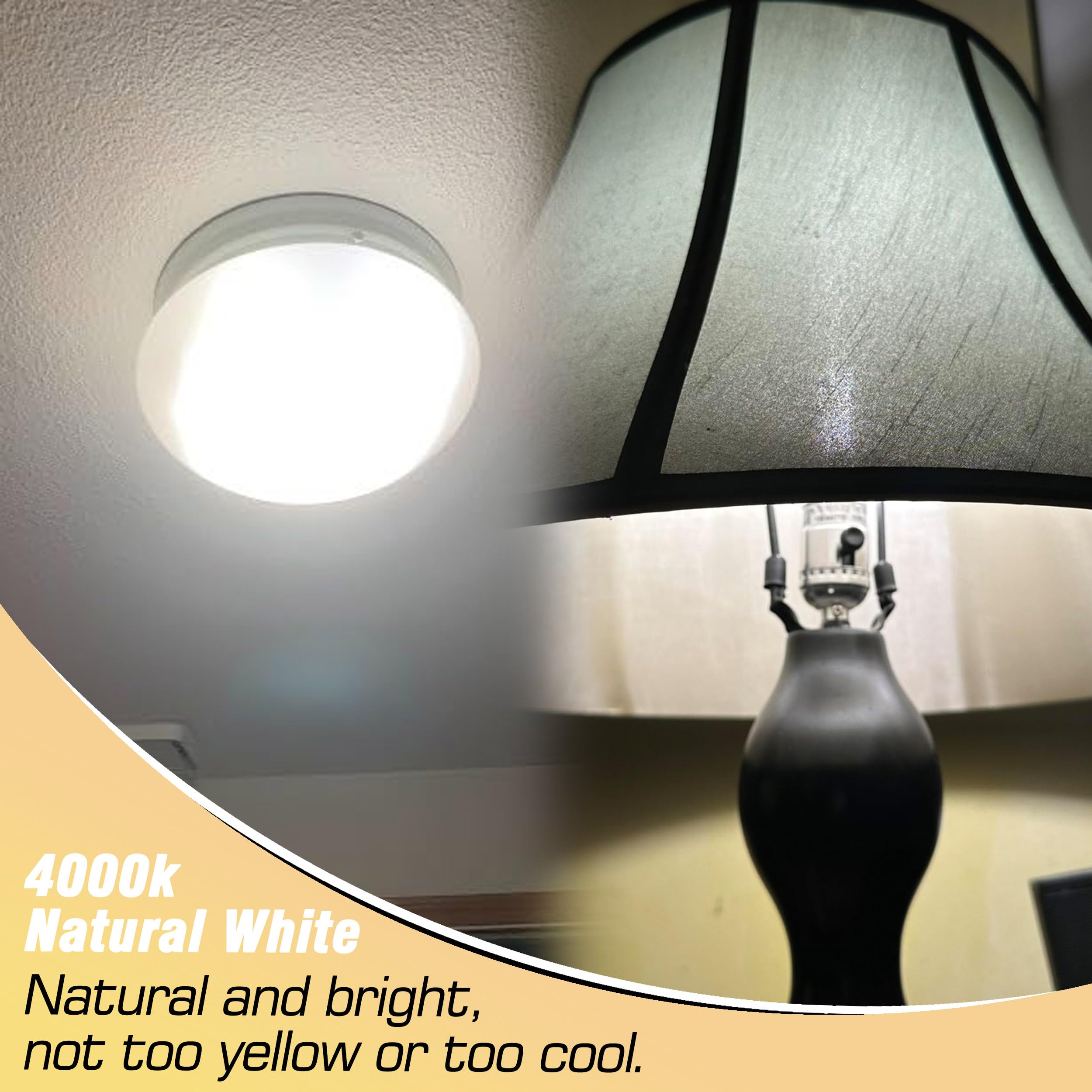 Heifymi E26 10W LED Candelabra Bulb 4000K Natural White 1200lm Equivalent for Chandelier, Ceiling Fan, Wall Sconces - 2 Pack