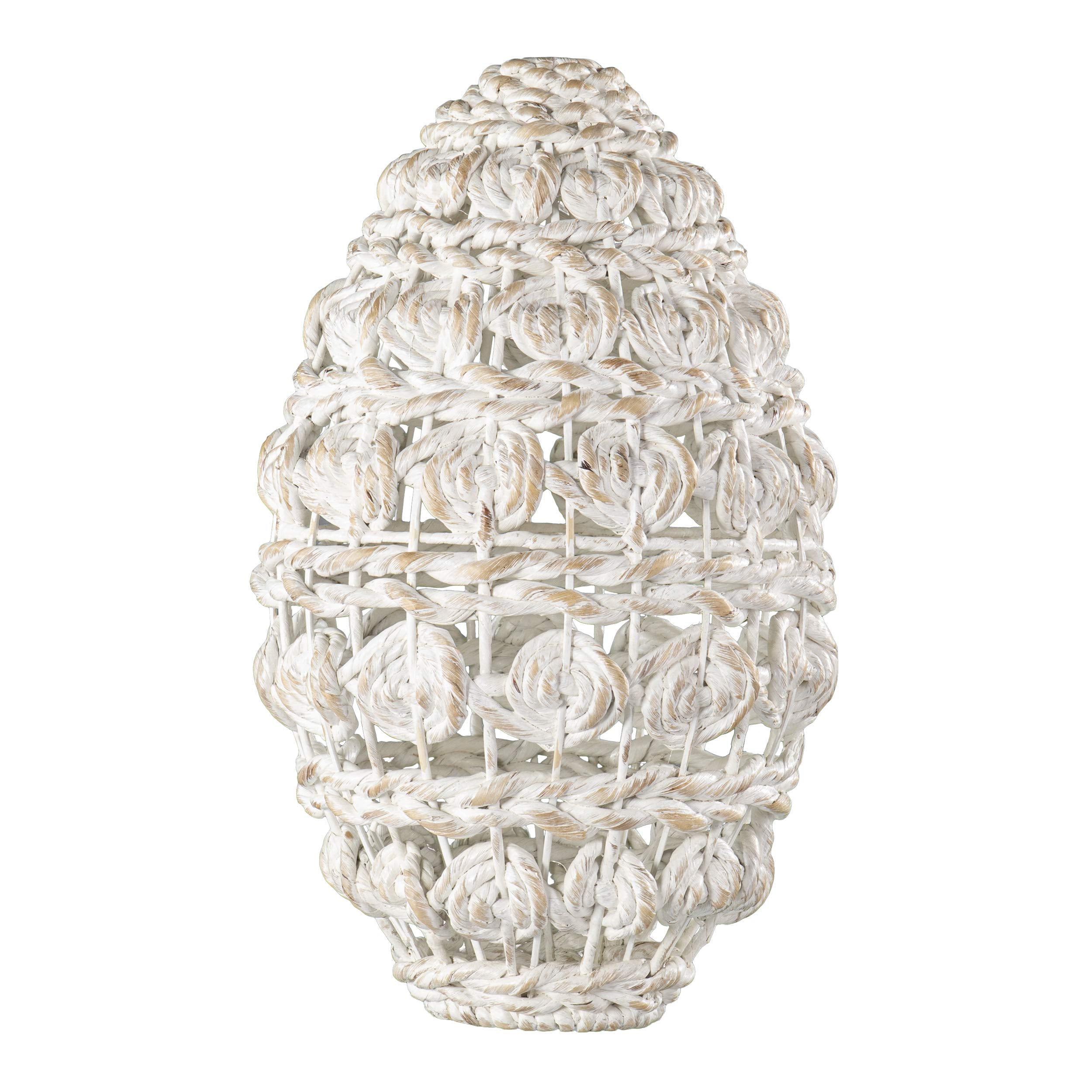 Sei Furniture Rosemill Whitewash Pendant Shade - Stylish Iron Light Fixture