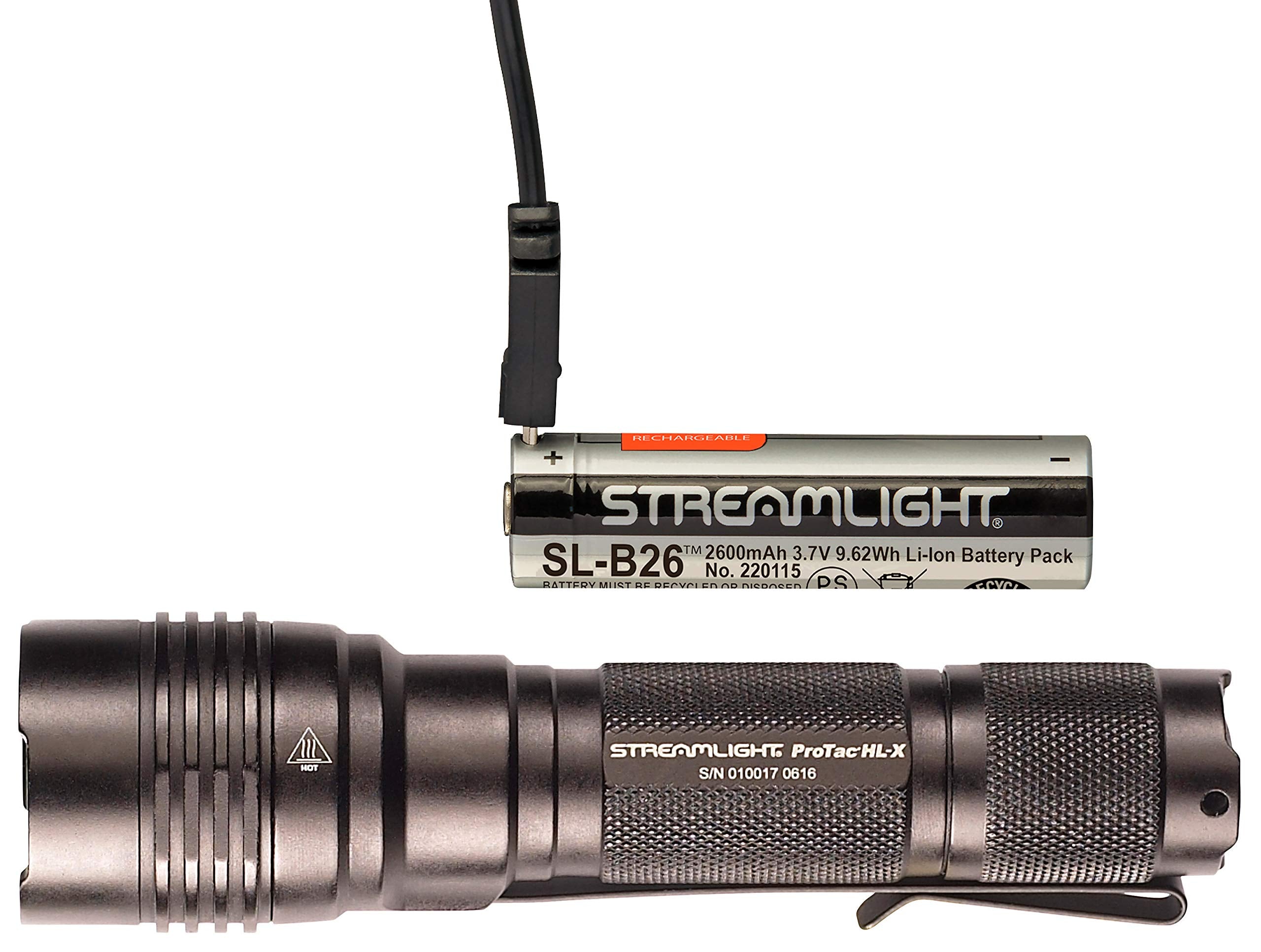 Streamlight 88084 ProTac HL-X 1000 Lumens Tactical Light Includes Rechargeable Battery, USB Cord, and Holster, Clamshell Packagi