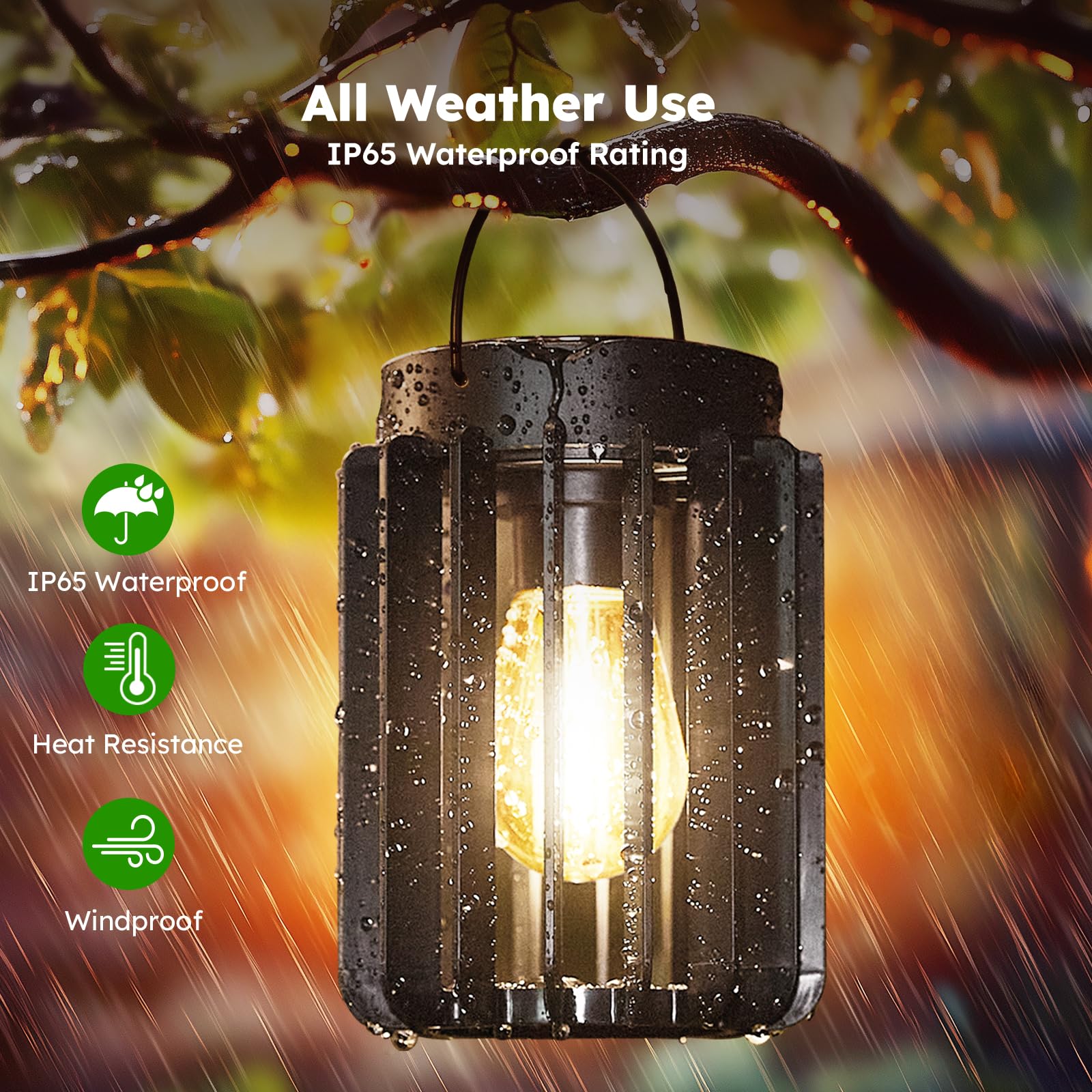 Ahaorigin Solar Lanterns Outdoor Waterproof  Brighter Up To 12 Hrs Outdoor Hanging Solar Lights  Outside Hanging Lanterns For Garden Porch Patio Yard Decor  Gifts For Women Mom Father Black 2 Pack