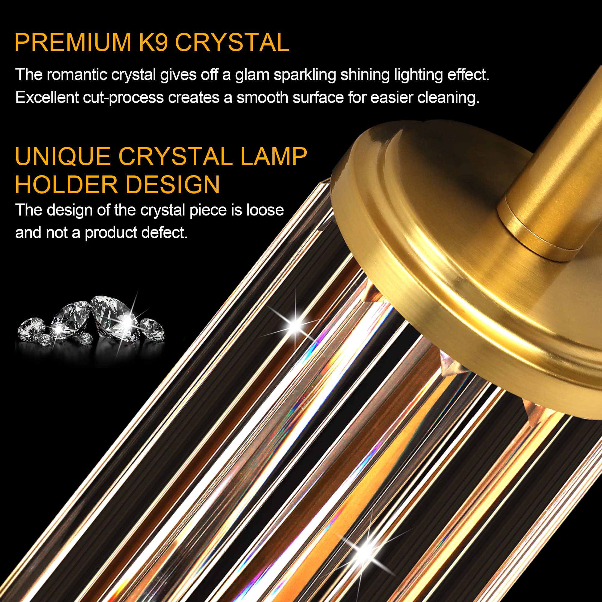 QiMH Gold Table Lamps Set of 2 with USB Charging Ports, Modern Nightstand Light, Brushed Gold, LED Bulbs Included