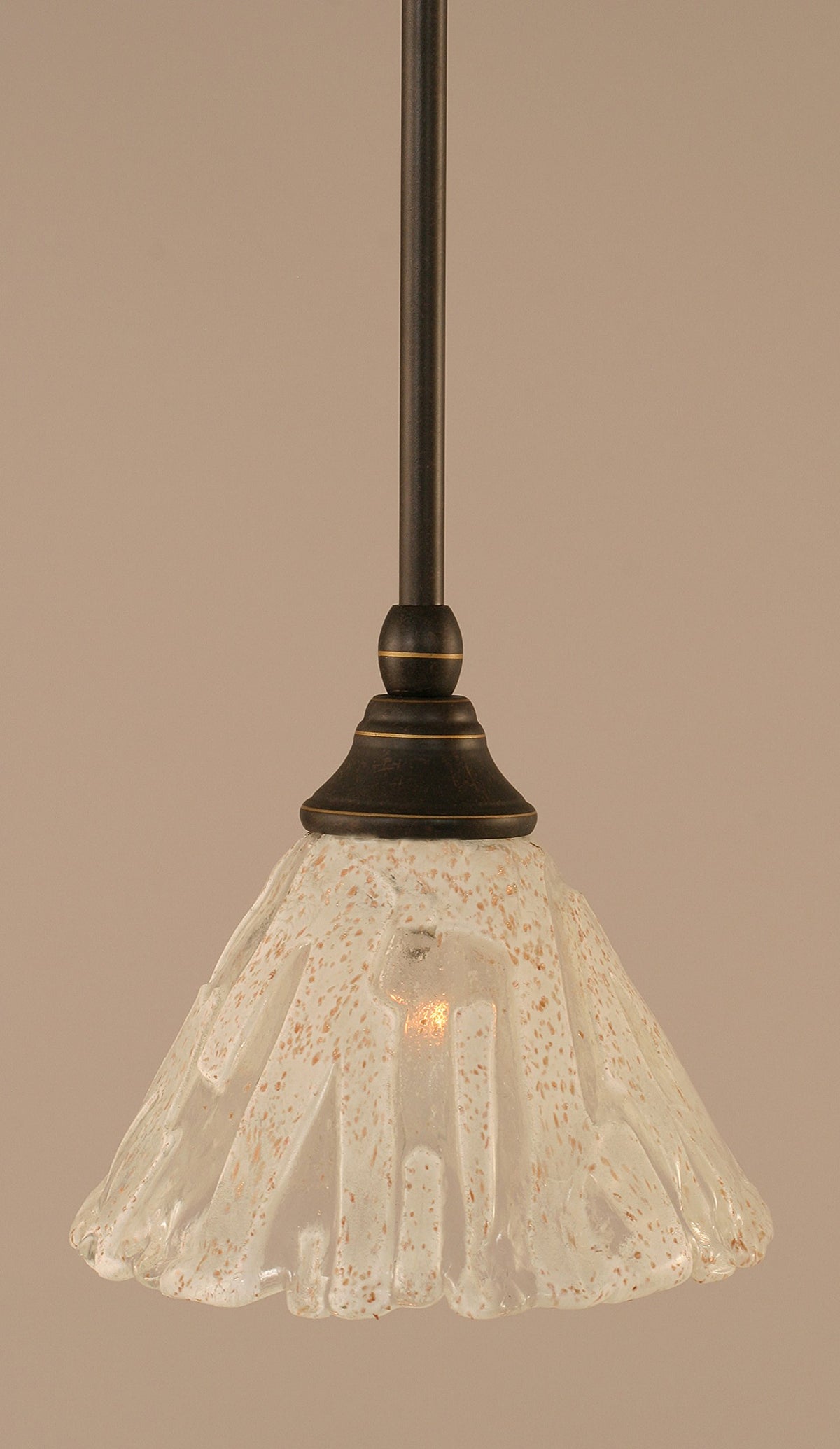 Toltec Lighting 1 Light Mini Pendant In Dark Granite (23-Dg-7195)
