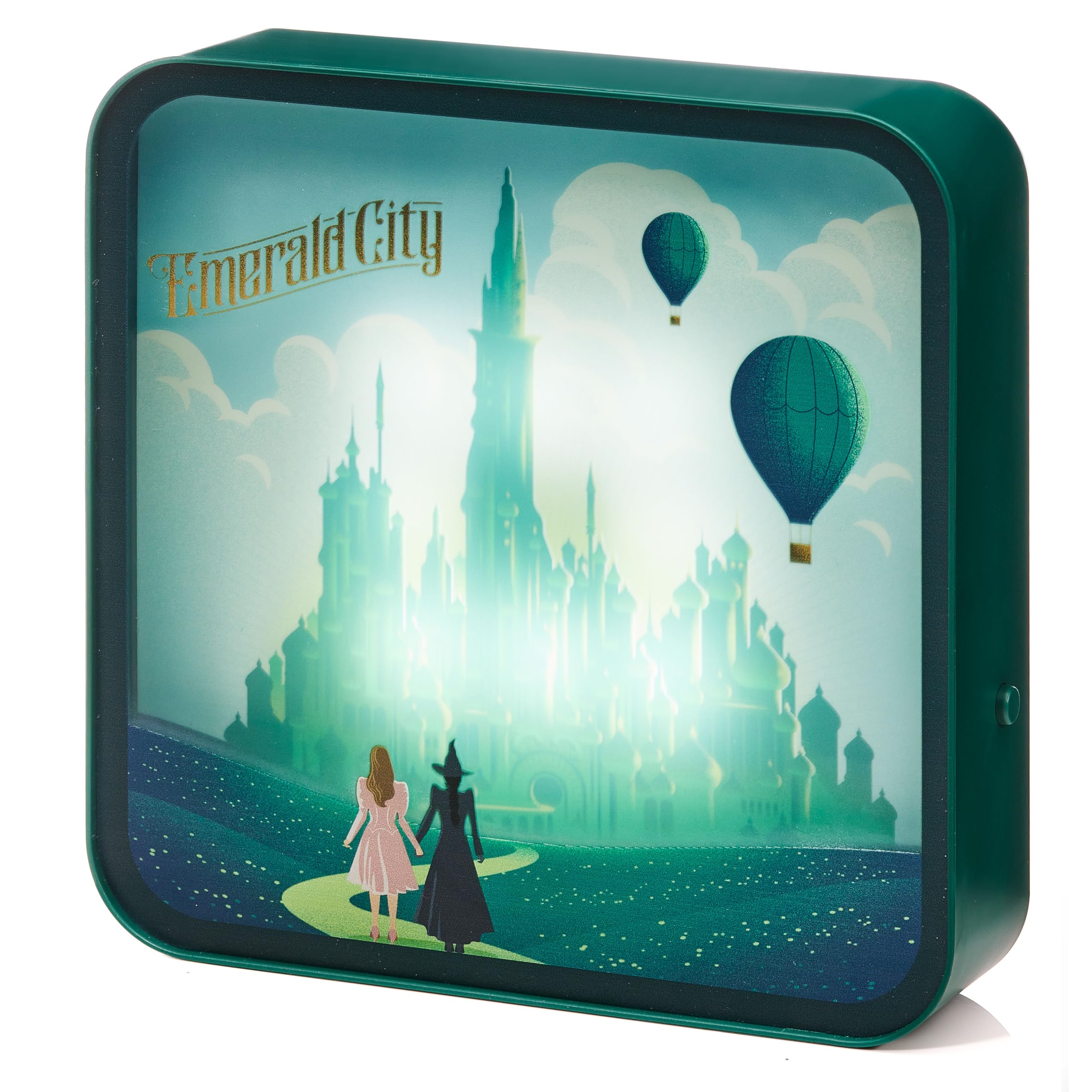 Numskull Official Wicked LED Light Box Acrylic Lamp - Elphaba & Glinda Design - USB Powered or Battery Operated - Desk, Shelf, o